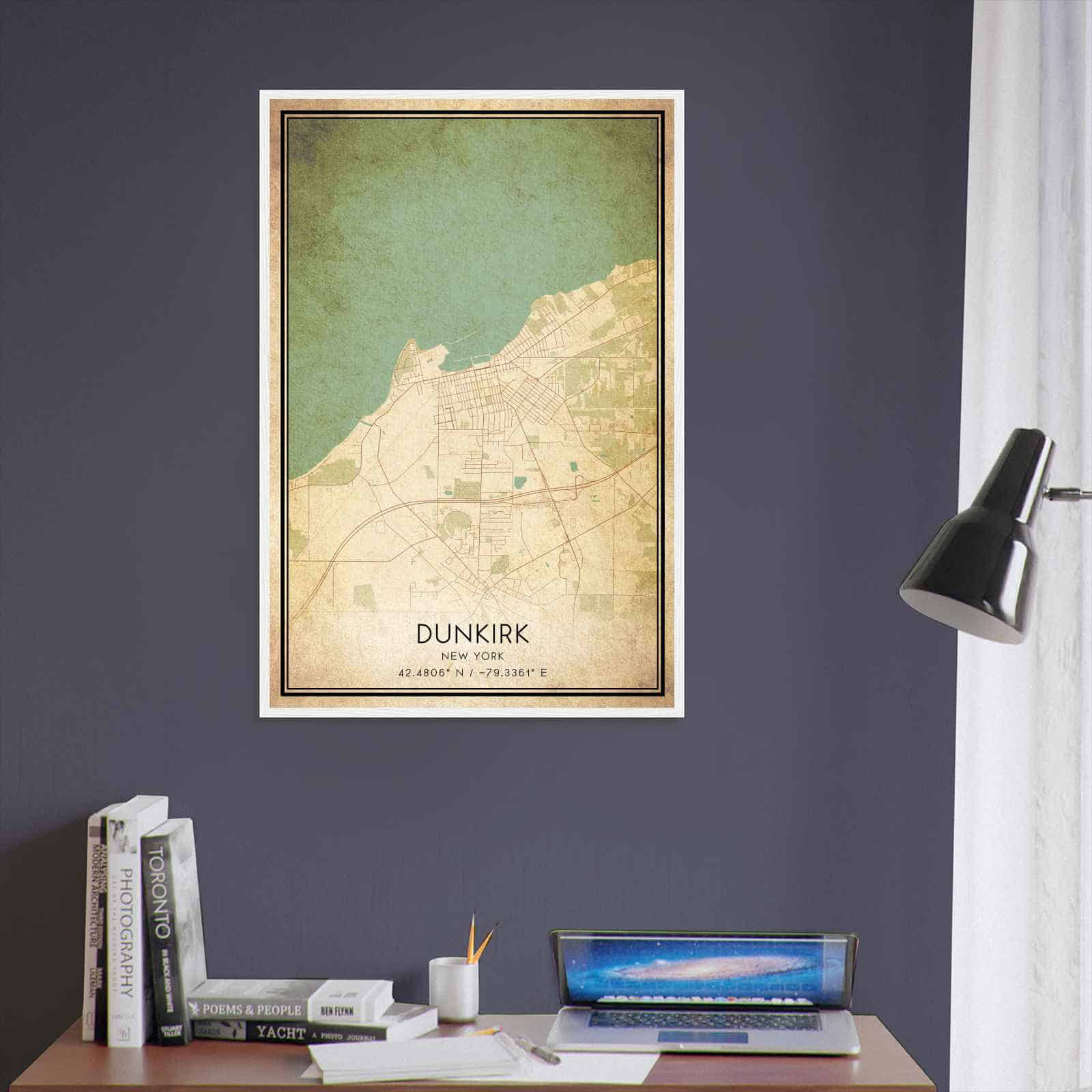 Deerfield Kansas Map Poster, Modern Home Decor Wall Art Print (Copy)