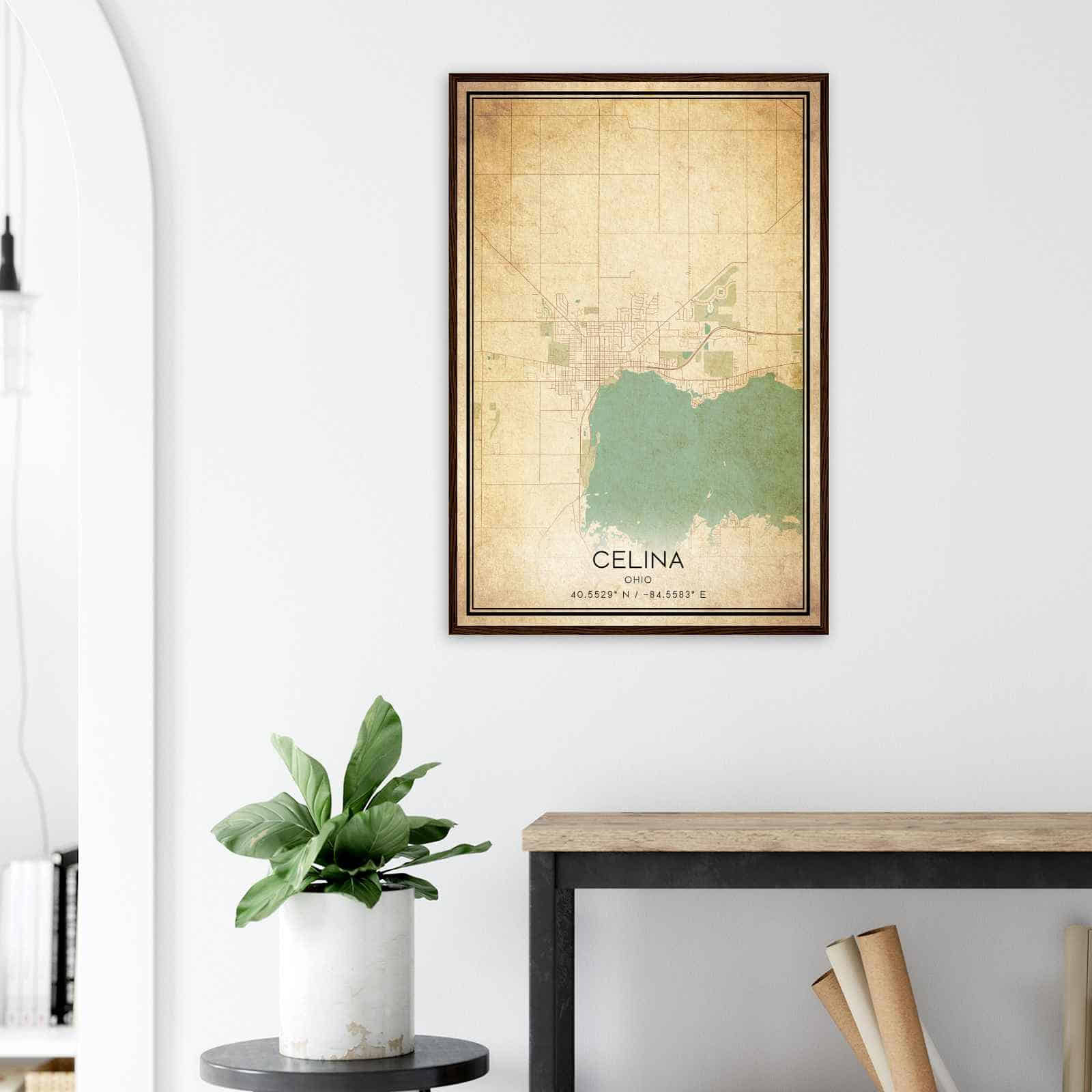 Deerfield Kansas Map Poster, Modern Home Decor Wall Art Print (Copy)