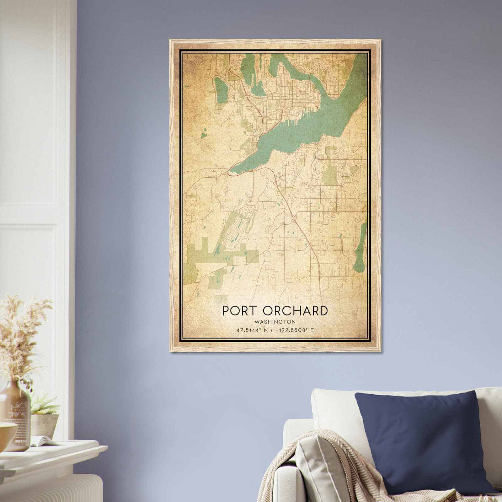 Deerfield Kansas Map Poster, Modern Home Decor Wall Art Print (Copy)