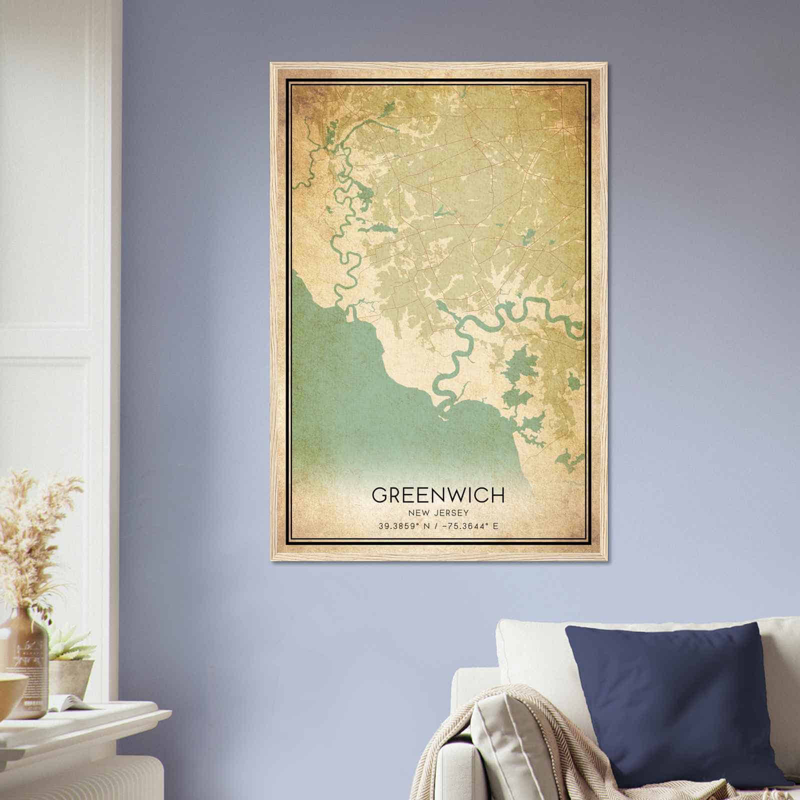 Deerfield Kansas Map Poster, Modern Home Decor Wall Art Print (Copy)