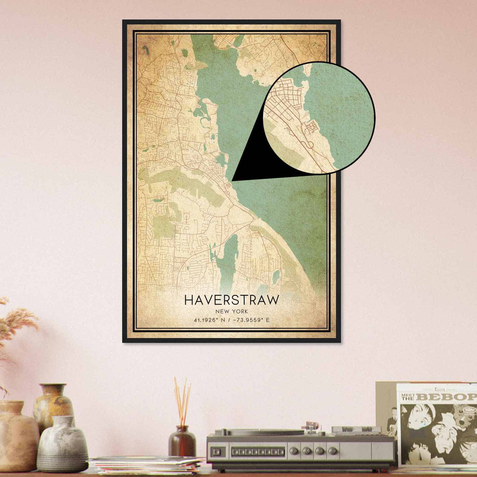 Deerfield Kansas Map Poster, Modern Home Decor Wall Art Print (Copy)