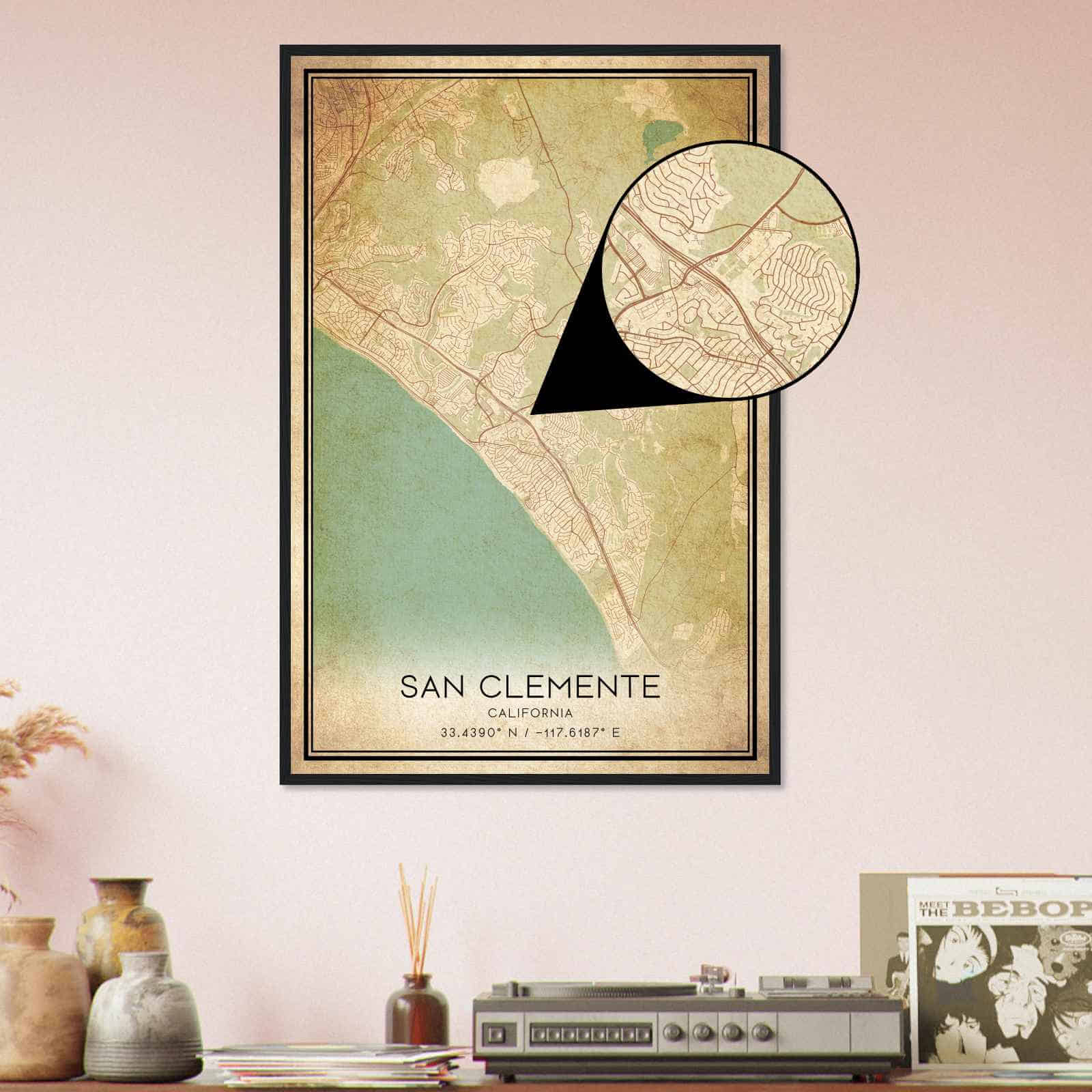 Deerfield Kansas Map Poster, Modern Home Decor Wall Art Print (Copy)