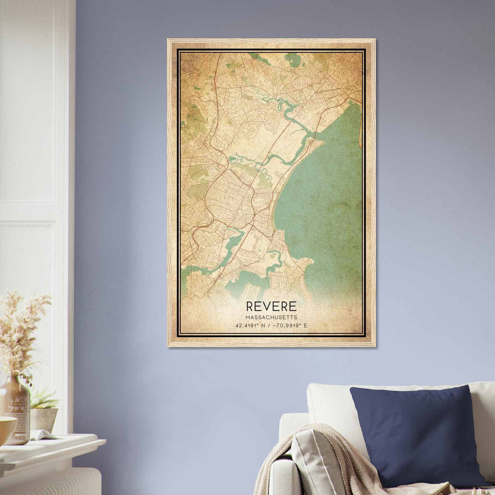 Deerfield Kansas Map Poster, Modern Home Decor Wall Art Print (Copy)