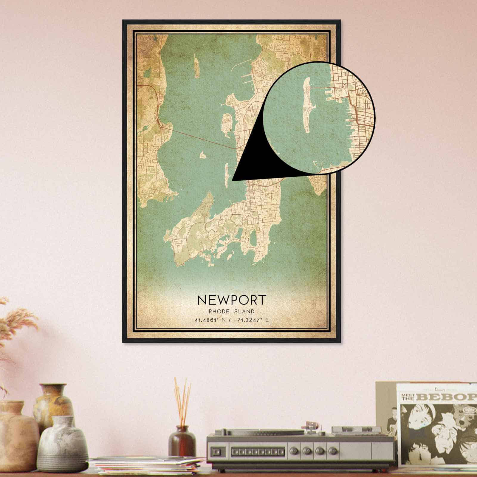 Deerfield Kansas Map Poster, Modern Home Decor Wall Art Print (Copy)