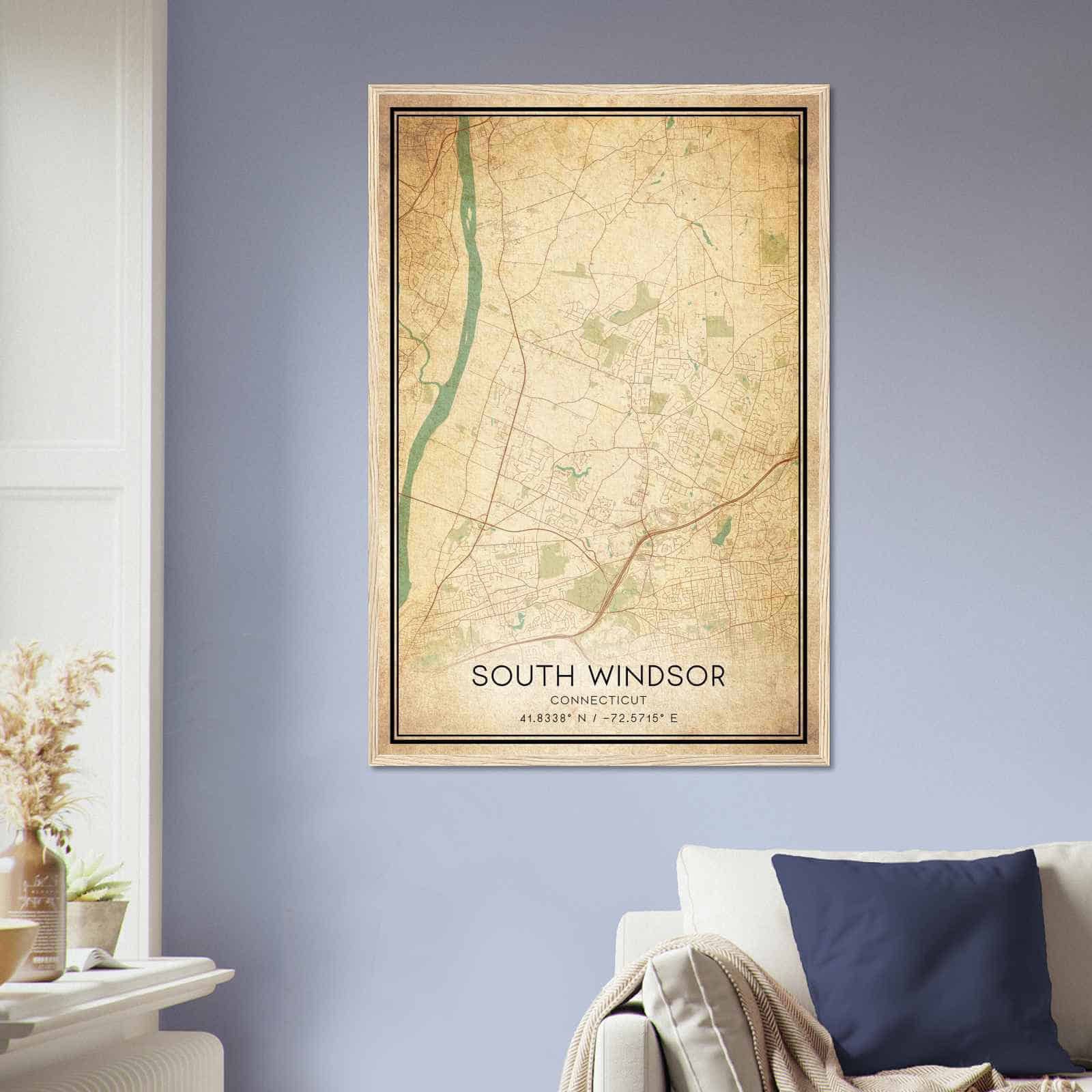 Deerfield Kansas Map Poster, Modern Home Decor Wall Art Print (Copy)