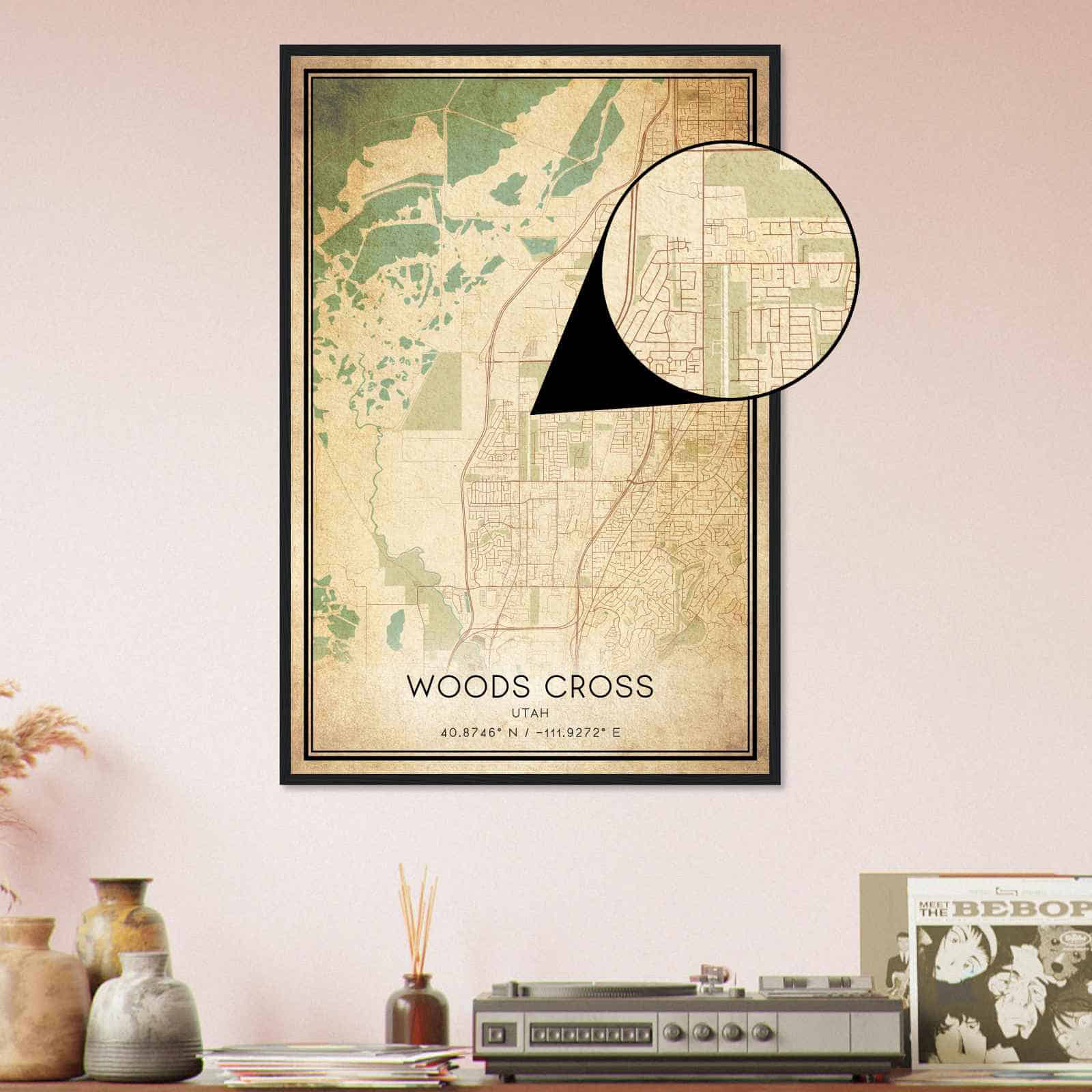 Deerfield Kansas Map Poster, Modern Home Decor Wall Art Print (Copy)