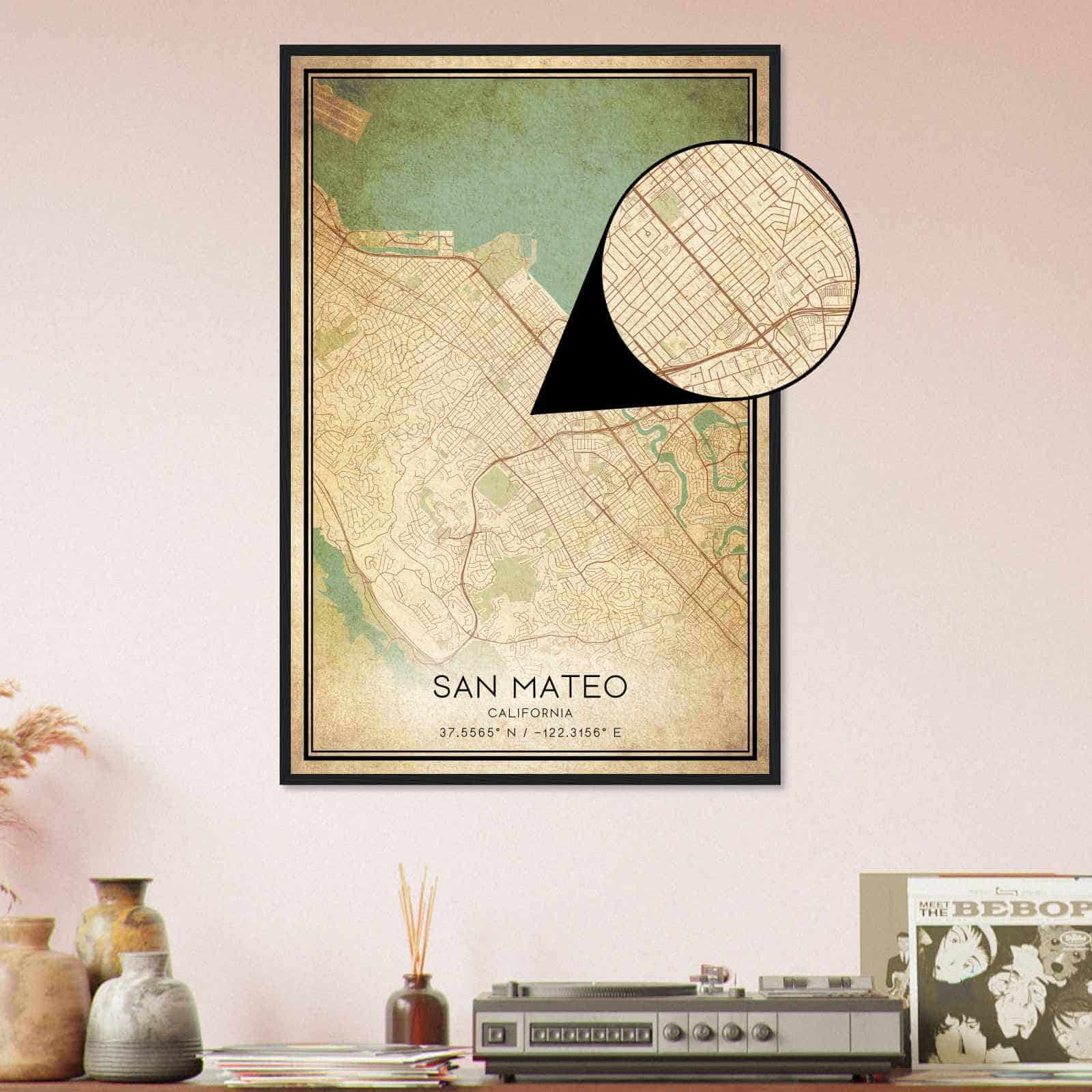 Deerfield Kansas Map Poster, Modern Home Decor Wall Art Print (Copy)
