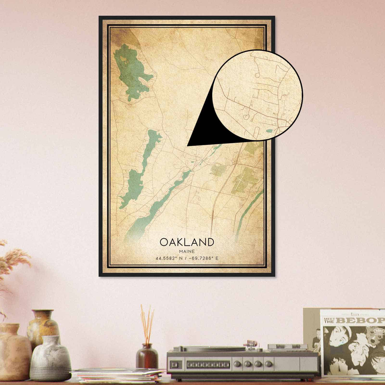 Deerfield Kansas Map Poster, Modern Home Decor Wall Art Print (Copy)