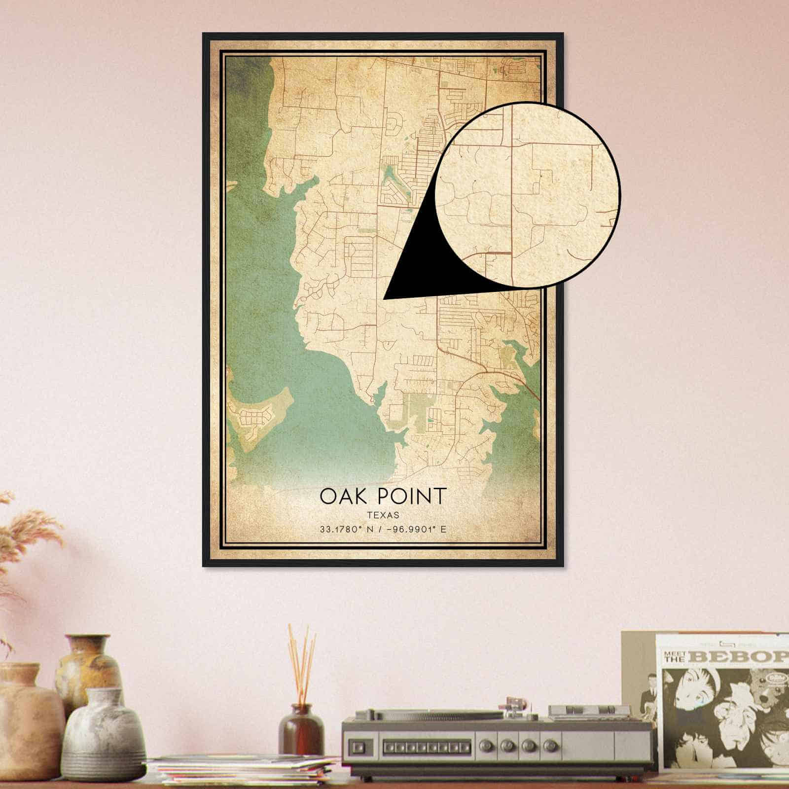 Deerfield Kansas Map Poster, Modern Home Decor Wall Art Print (Copy)