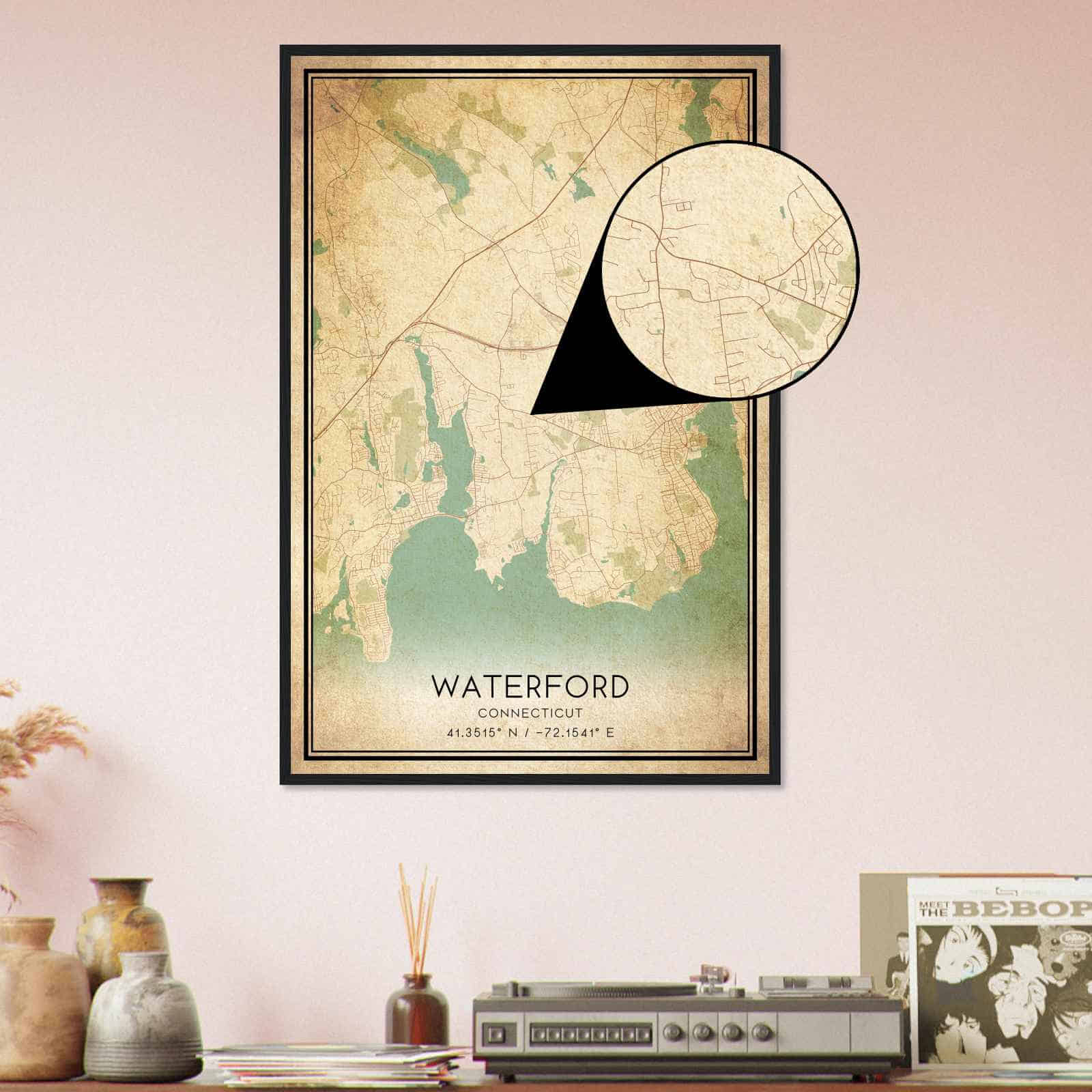 Deerfield Kansas Map Poster, Modern Home Decor Wall Art Print (Copy)