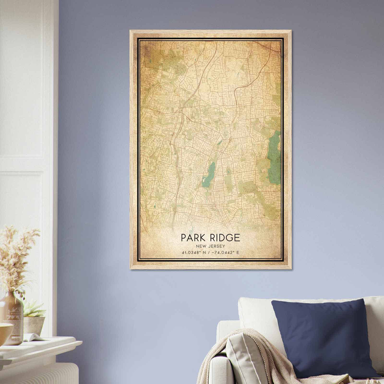 Deerfield Kansas Map Poster, Modern Home Decor Wall Art Print (Copy)