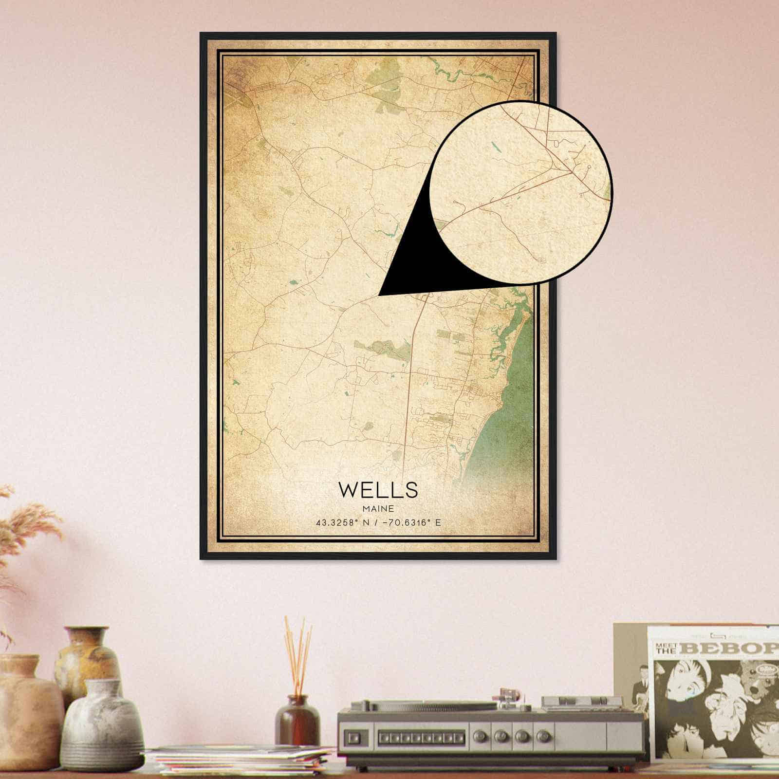 Deerfield Kansas Map Poster, Modern Home Decor Wall Art Print (Copy)