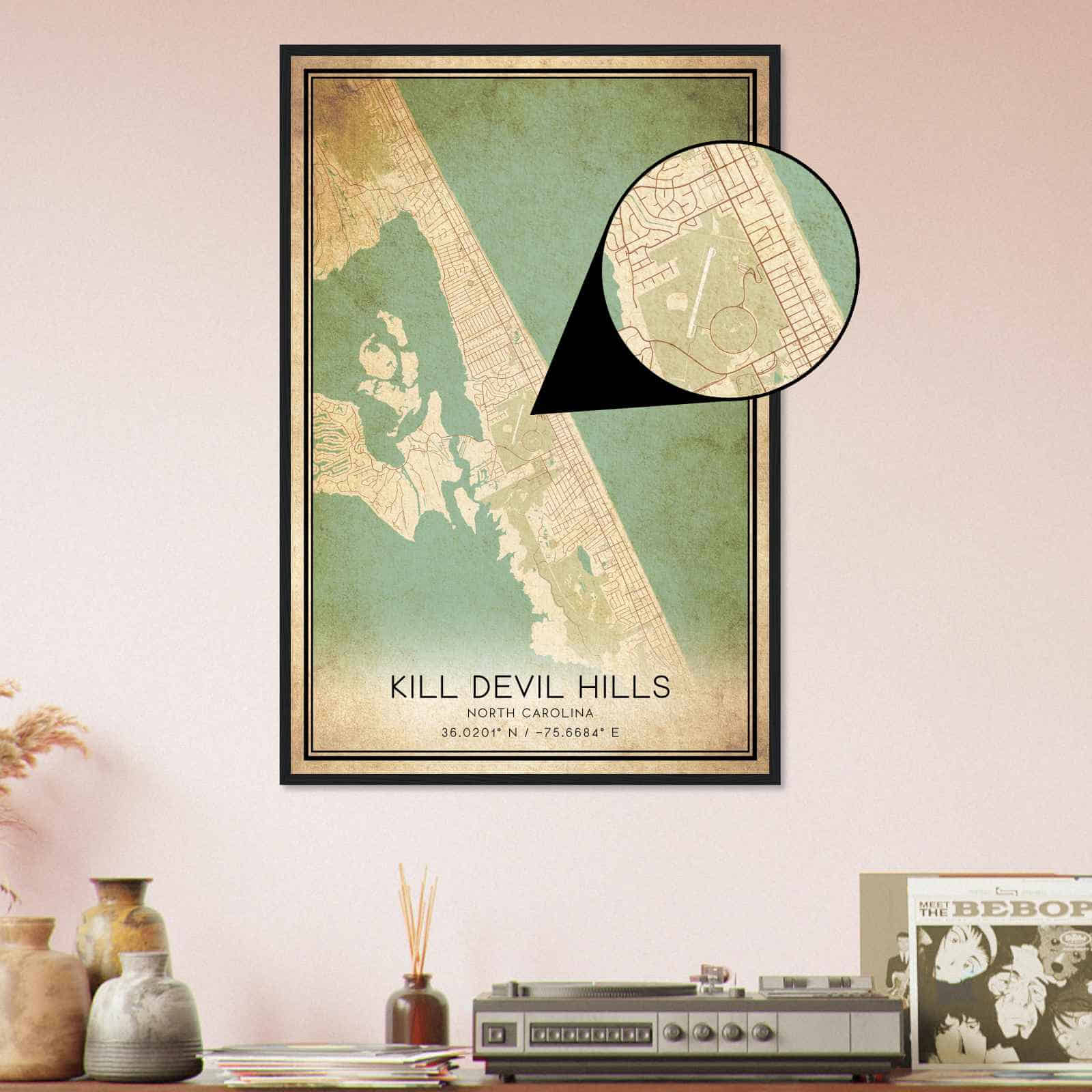 Deerfield Kansas Map Poster, Modern Home Decor Wall Art Print (Copy)