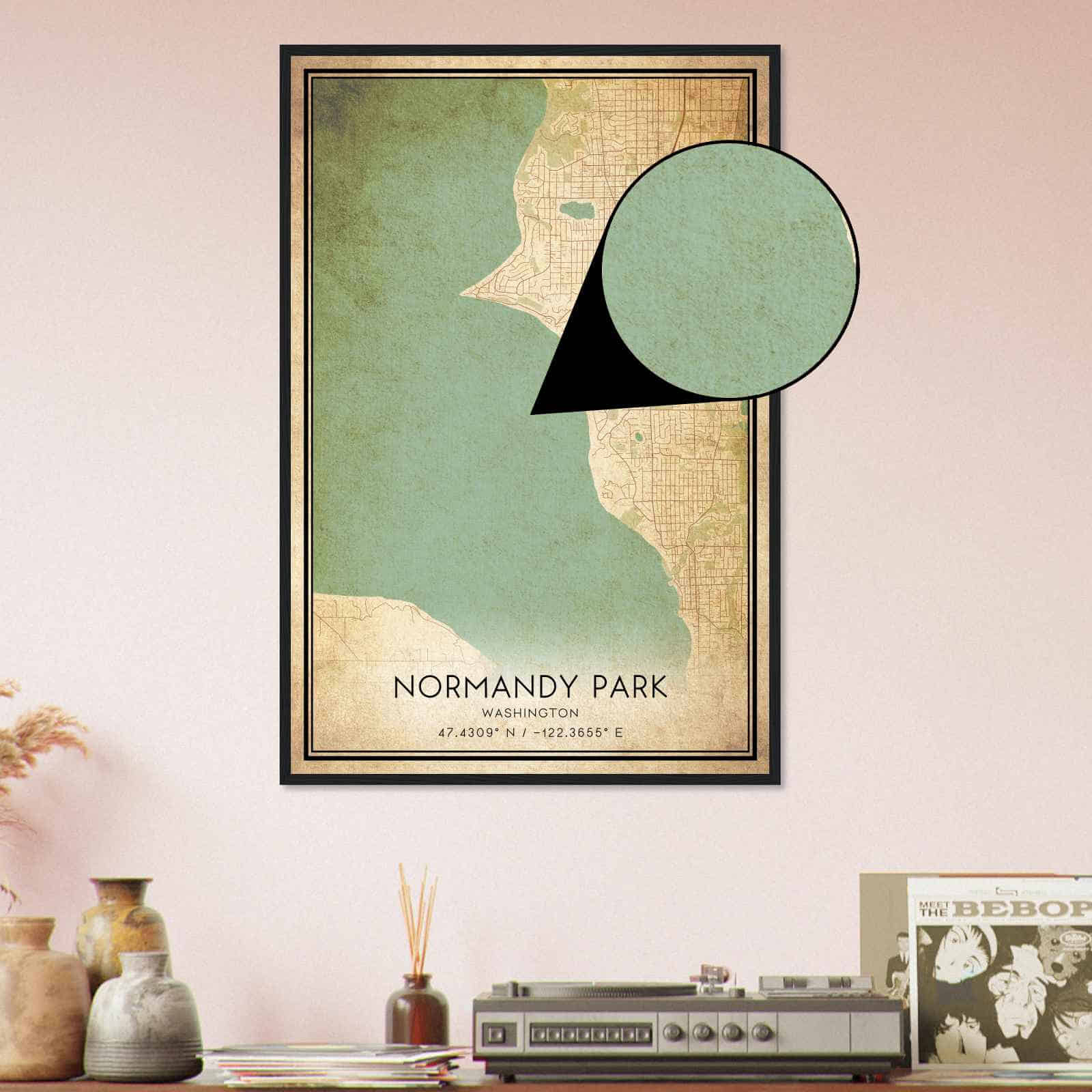 Deerfield Kansas Map Poster, Modern Home Decor Wall Art Print (Copy)