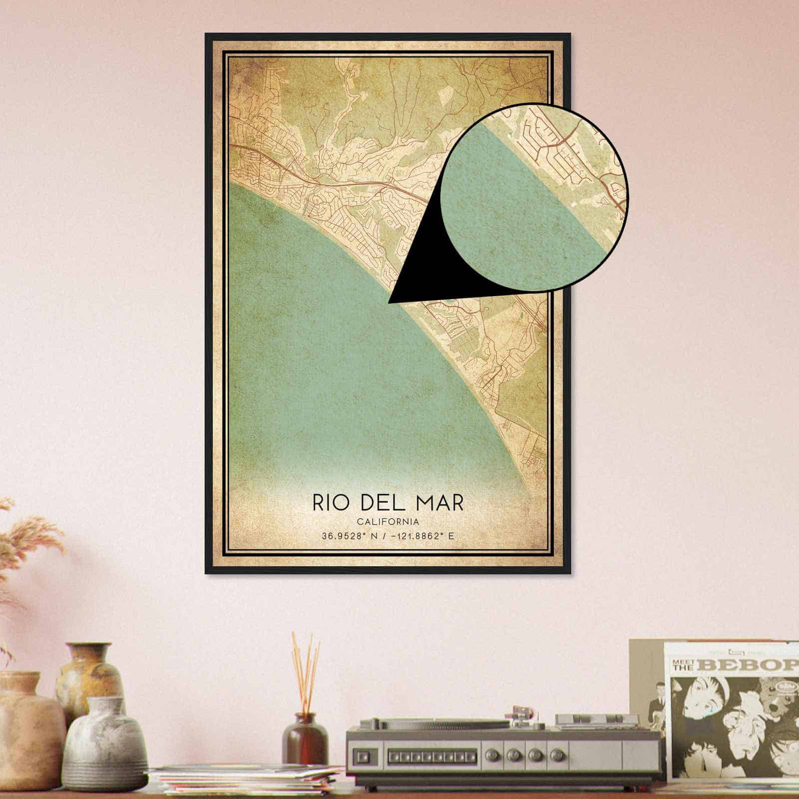 Deerfield Kansas Map Poster, Modern Home Decor Wall Art Print (Copy)