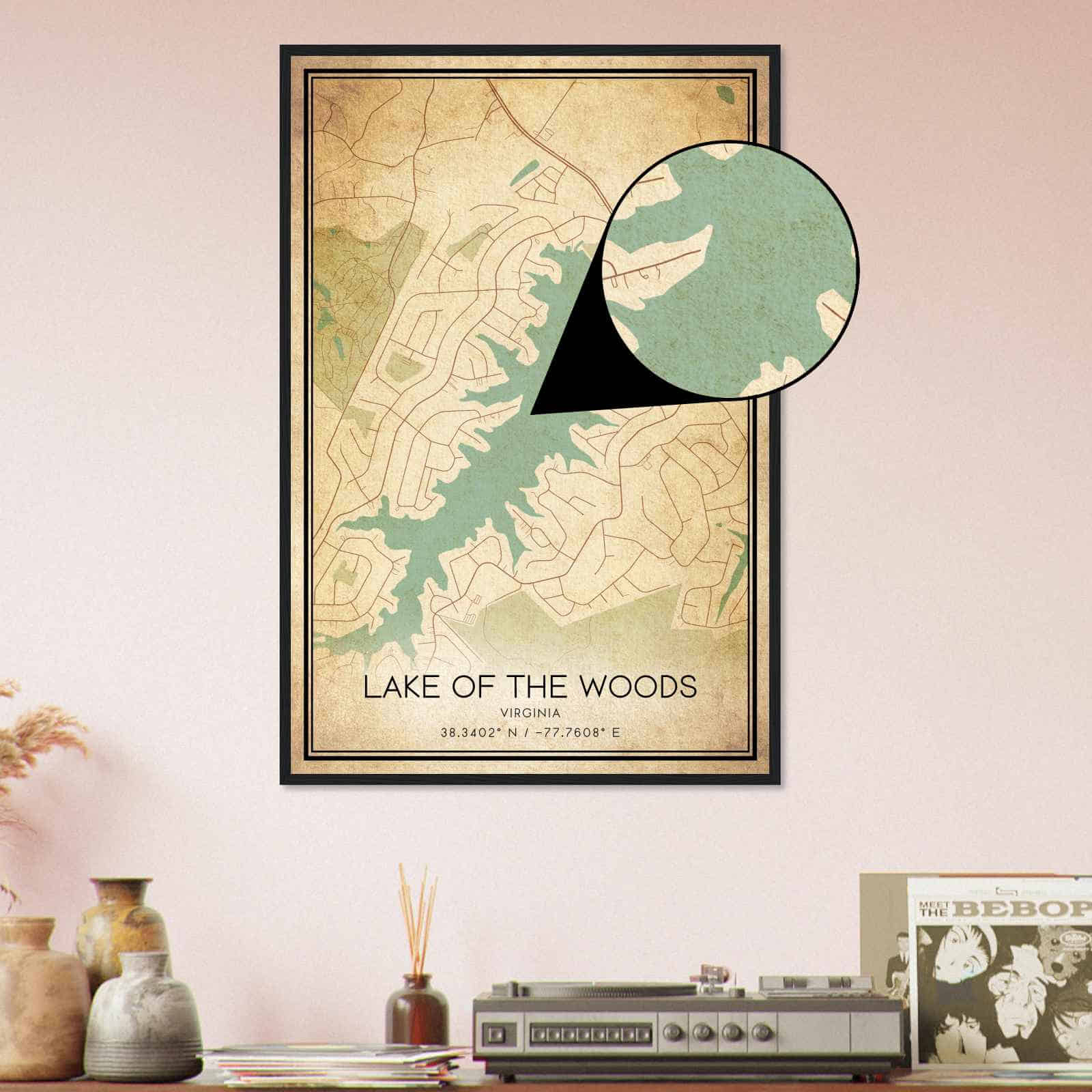Deerfield Kansas Map Poster, Modern Home Decor Wall Art Print (Copy)