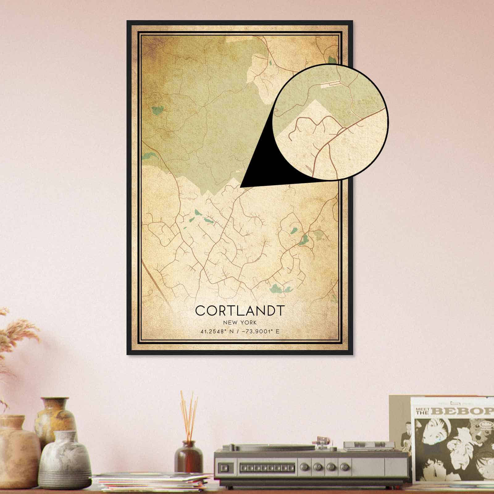 Deerfield Kansas Map Poster, Modern Home Decor Wall Art Print (Copy)