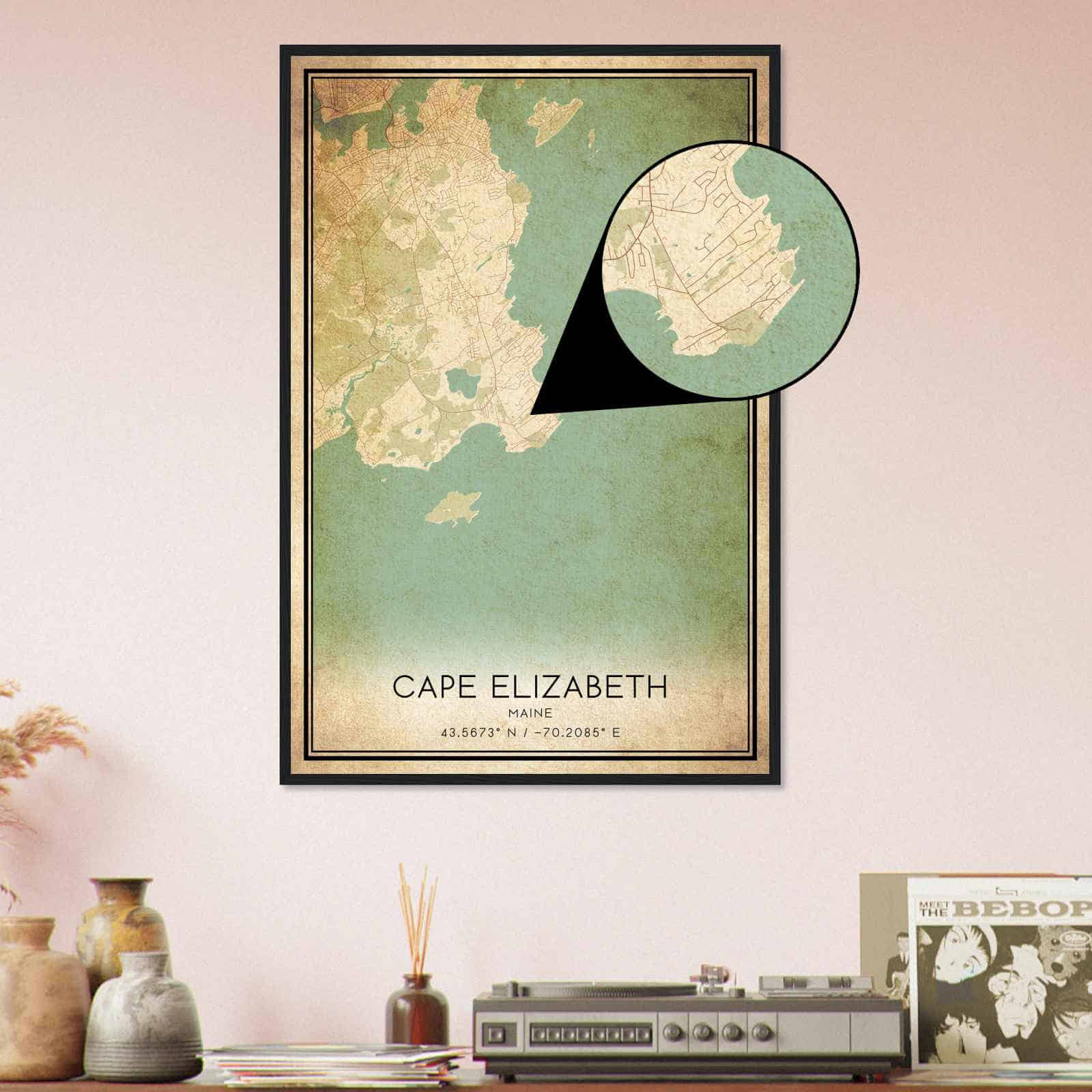 Deerfield Kansas Map Poster, Modern Home Decor Wall Art Print (Copy)