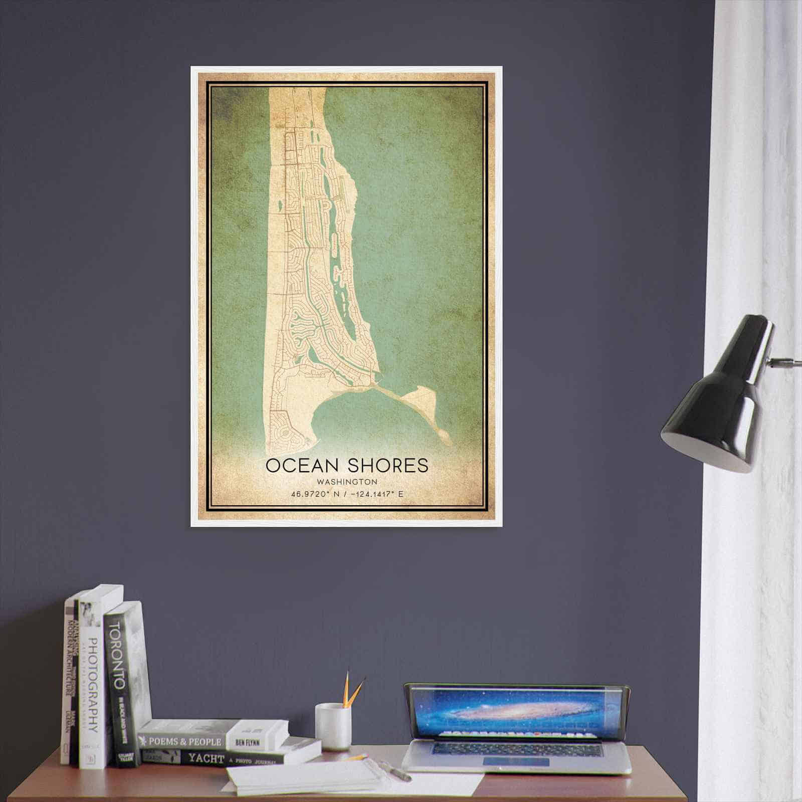 Deerfield Kansas Map Poster, Modern Home Decor Wall Art Print (Copy)