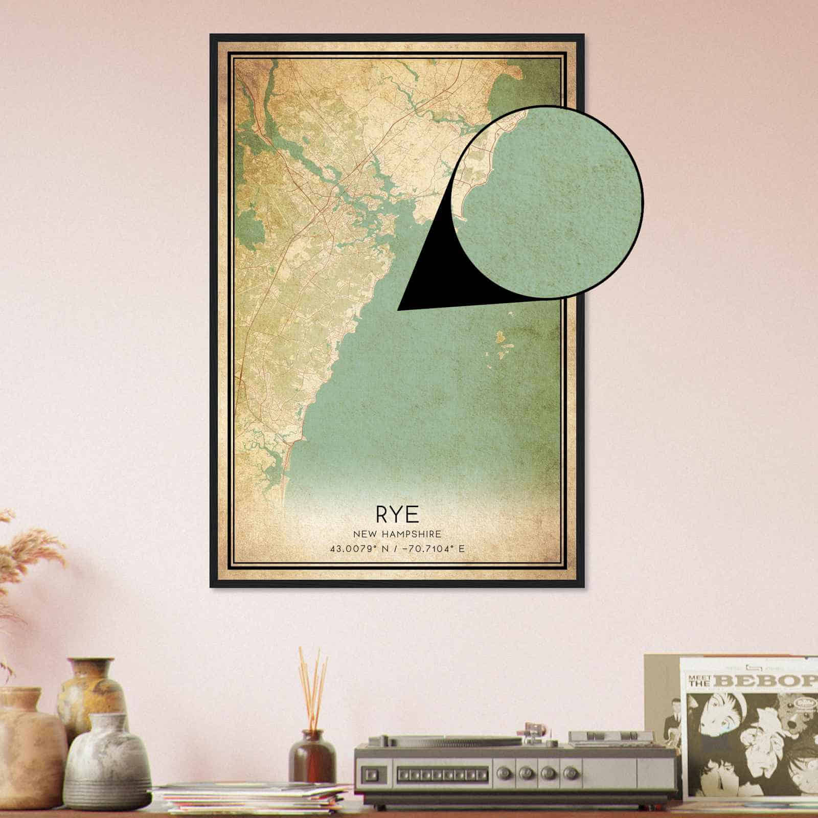 Deerfield Kansas Map Poster, Modern Home Decor Wall Art Print (Copy)