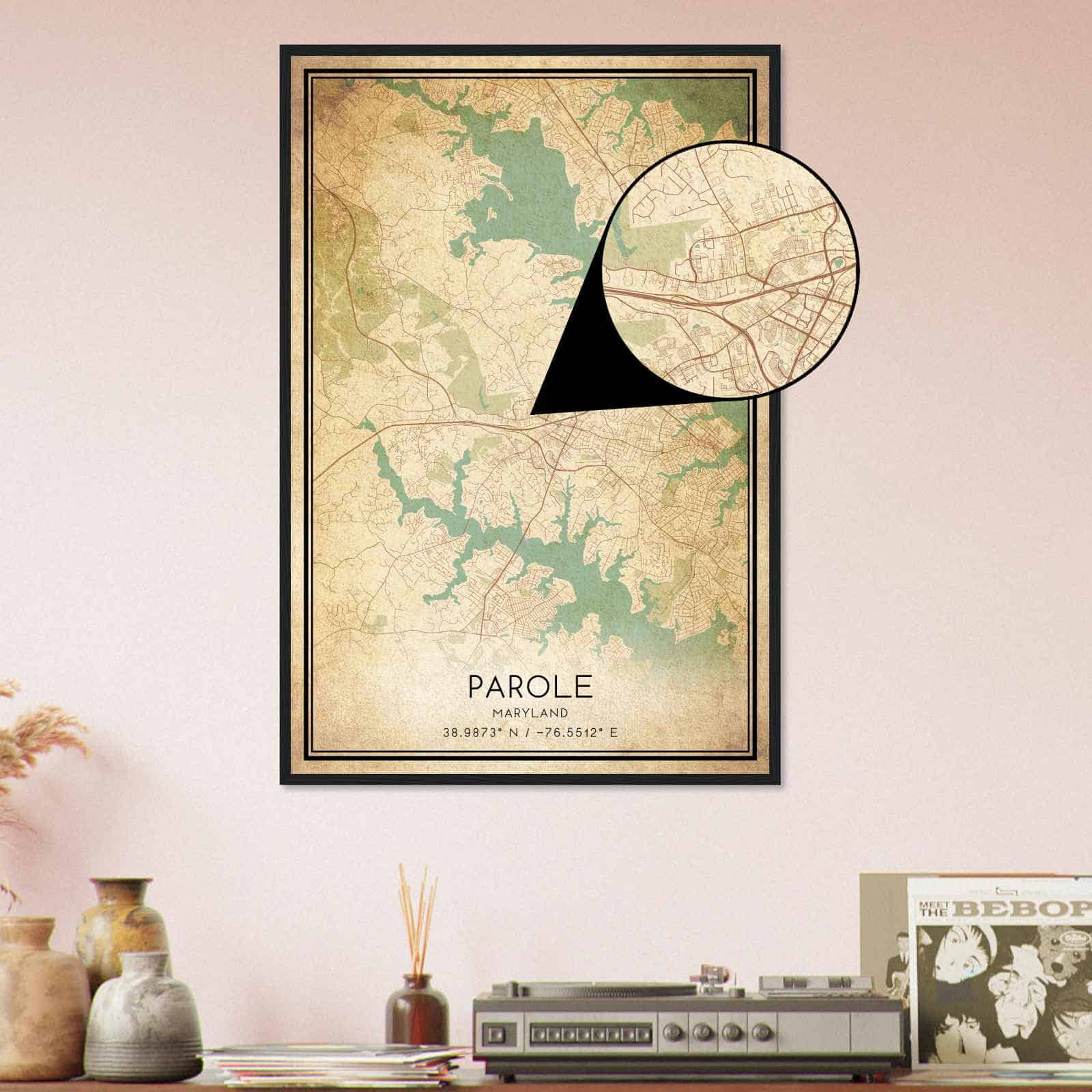 Deerfield Kansas Map Poster, Modern Home Decor Wall Art Print (Copy)