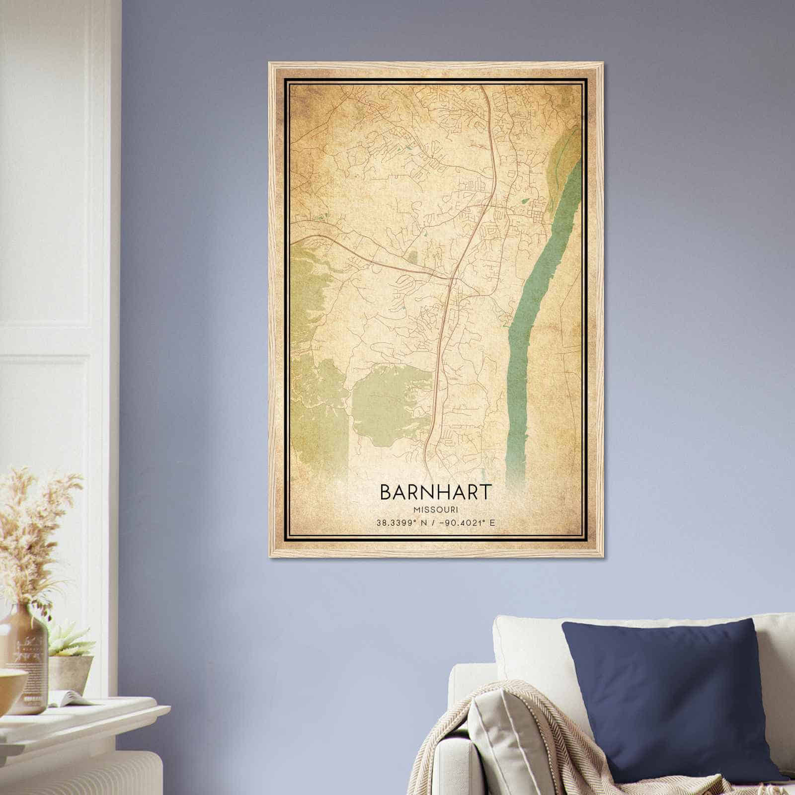 Deerfield Kansas Map Poster, Modern Home Decor Wall Art Print (Copy)