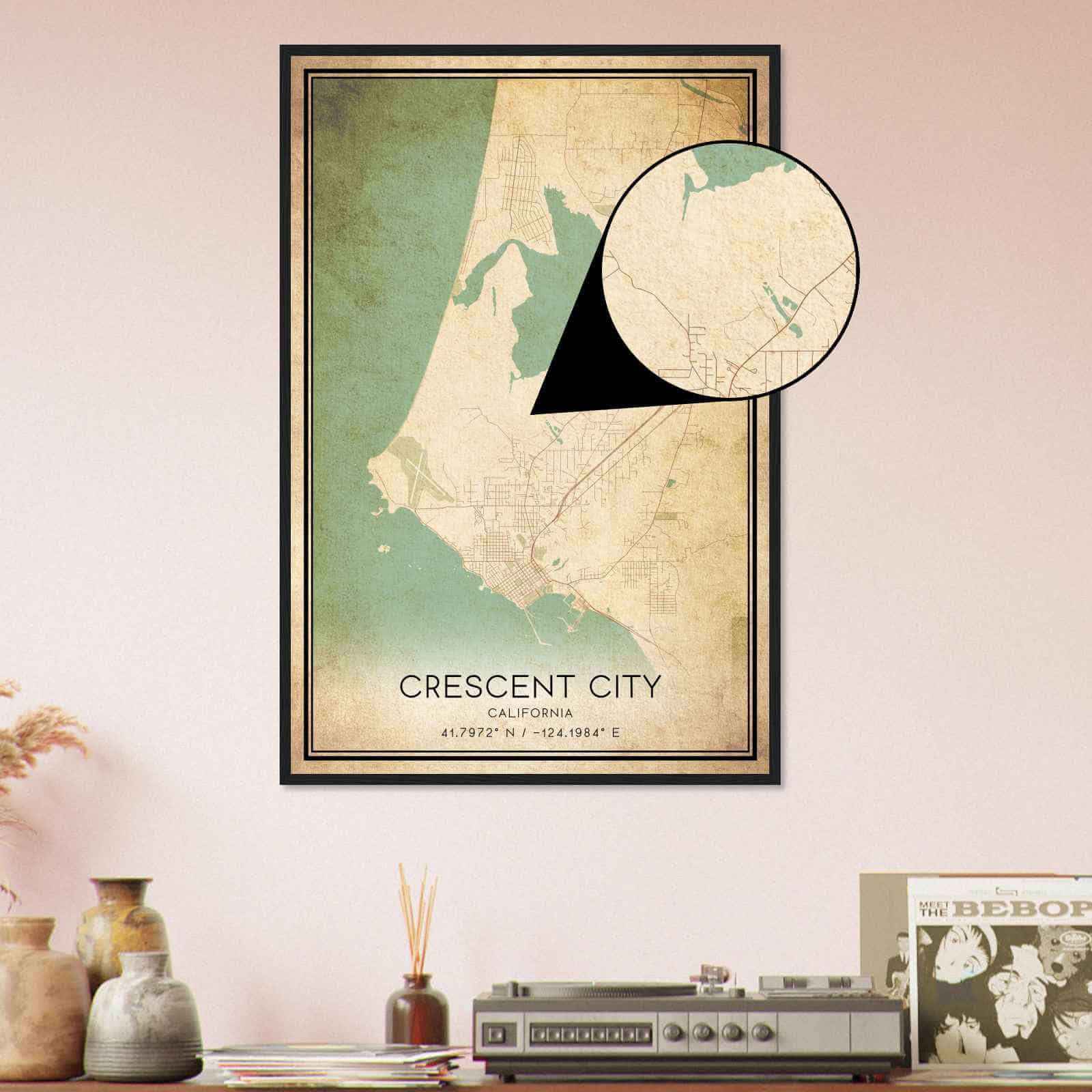 Deerfield Kansas Map Poster, Modern Home Decor Wall Art Print (Copy)
