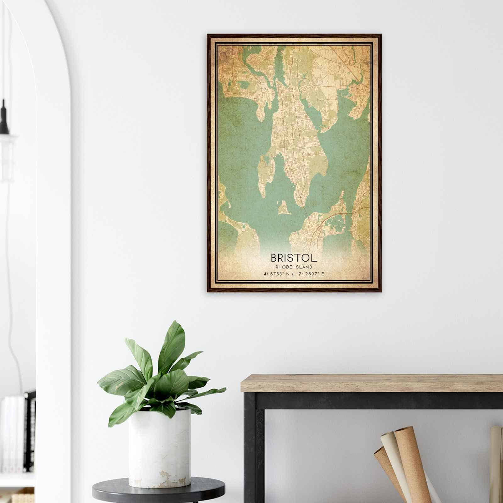 Deerfield Kansas Map Poster, Modern Home Decor Wall Art Print (Copy)