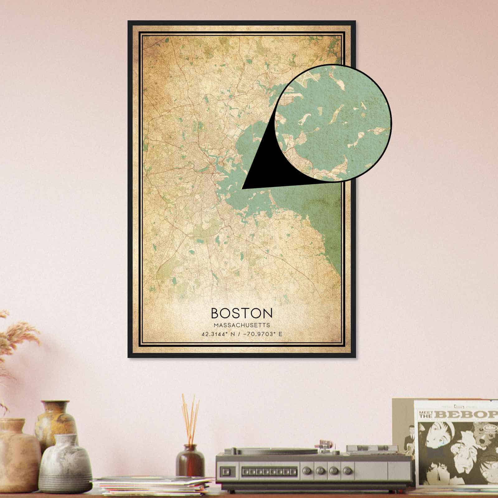 Deerfield Kansas Map Poster, Modern Home Decor Wall Art Print (Copy)