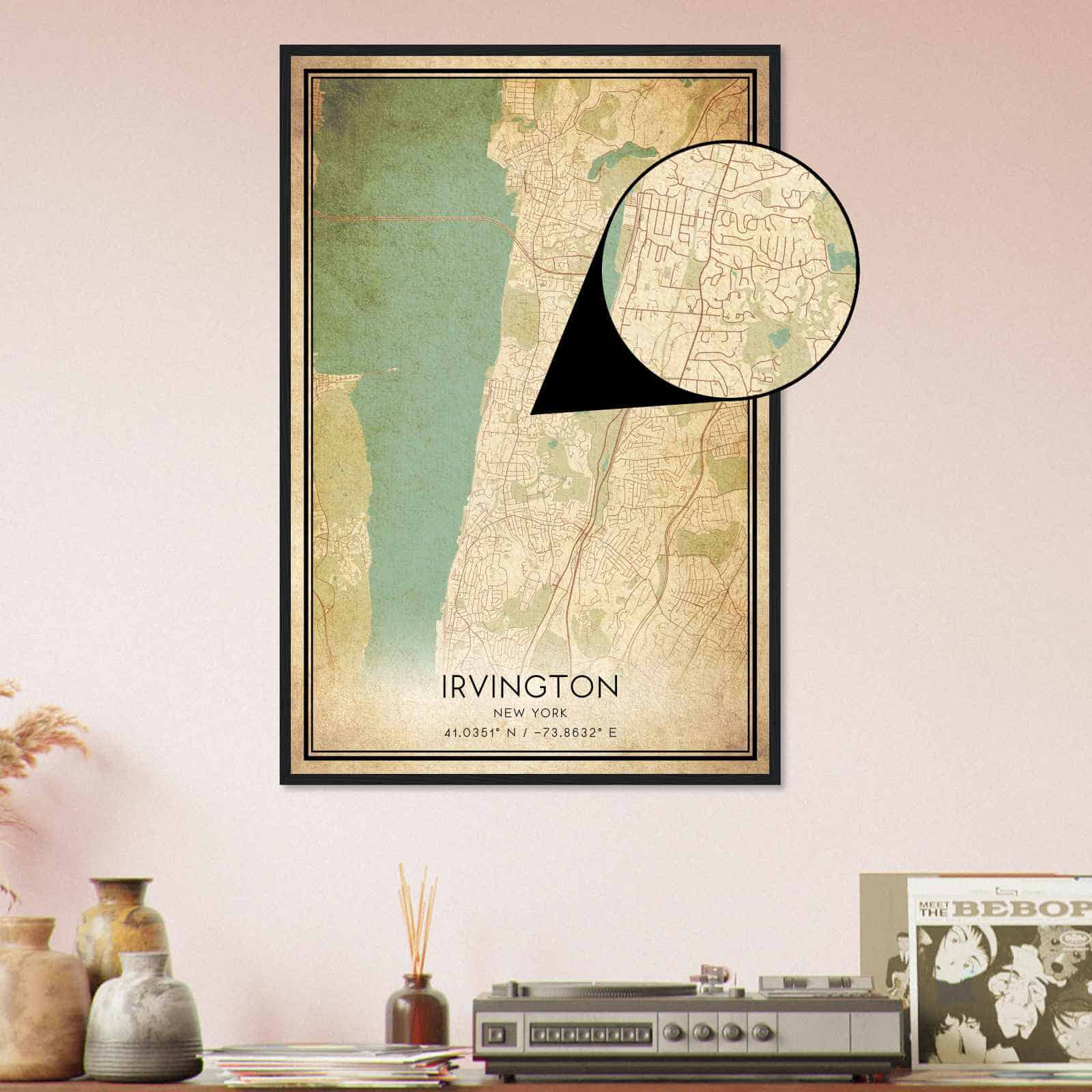 Deerfield Kansas Map Poster, Modern Home Decor Wall Art Print (Copy)
