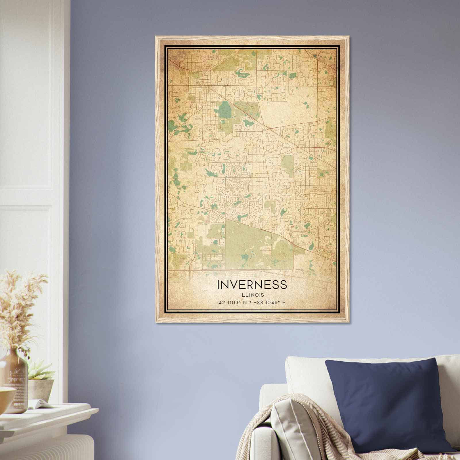 Deerfield Kansas Map Poster, Modern Home Decor Wall Art Print (Copy)