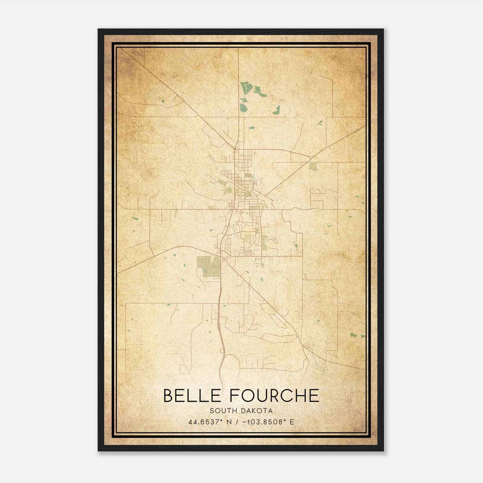 Vintage Belle Fourche South Dakota Map Poster, Modern Home Decor Wall Art Print Vintage Belle Fourche South Dakota Map Poster, Modern Home Decor Wall Art Print