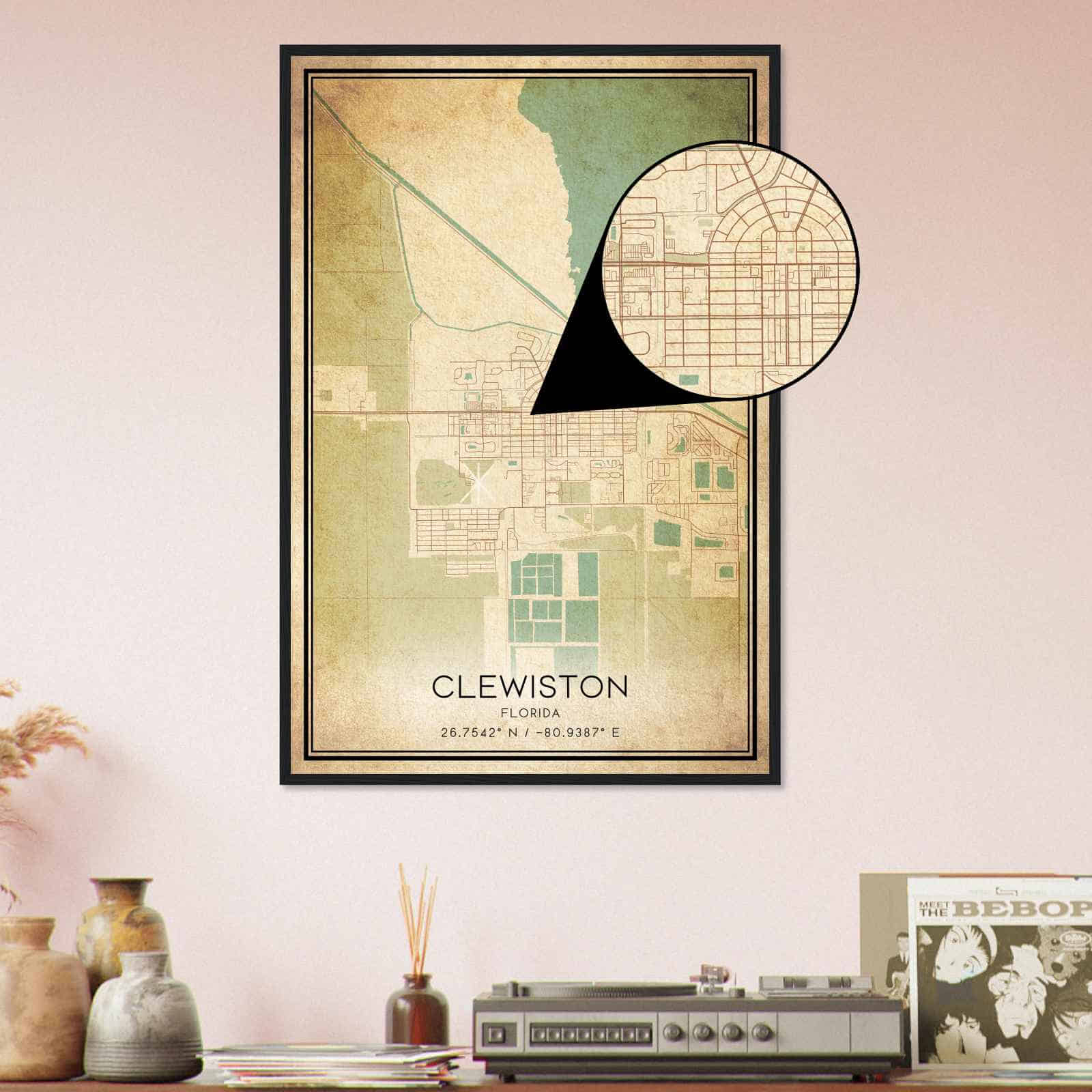 Deerfield Kansas Map Poster, Modern Home Decor Wall Art Print (Copy)