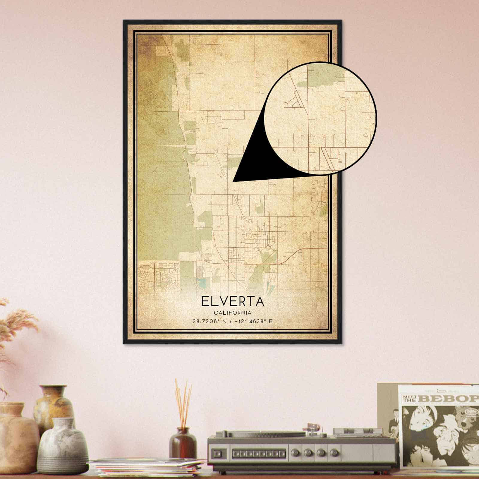 Deerfield Kansas Map Poster, Modern Home Decor Wall Art Print (Copy)