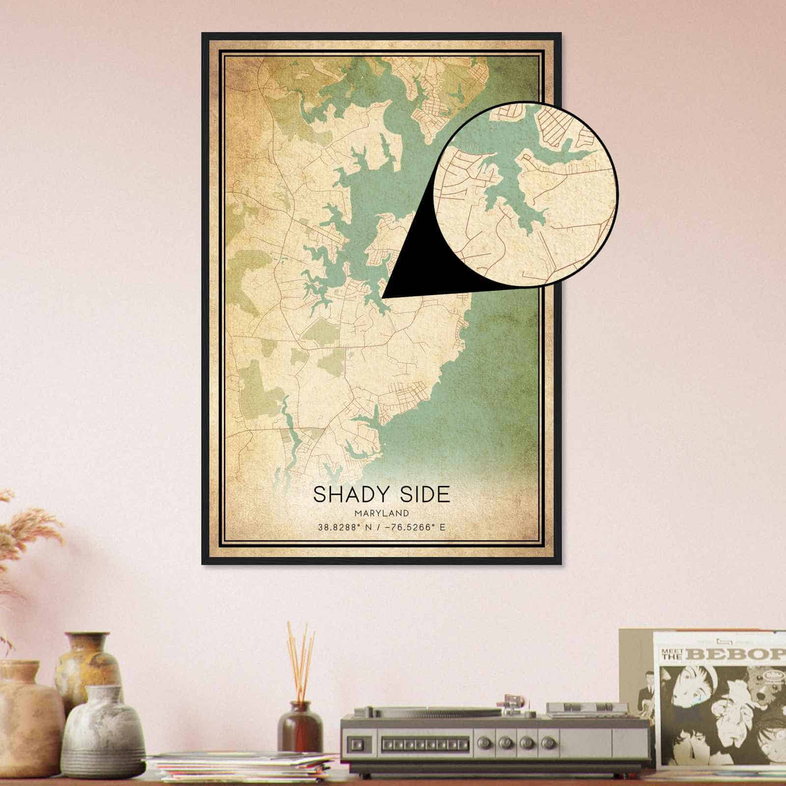 Deerfield Kansas Map Poster, Modern Home Decor Wall Art Print (Copy)