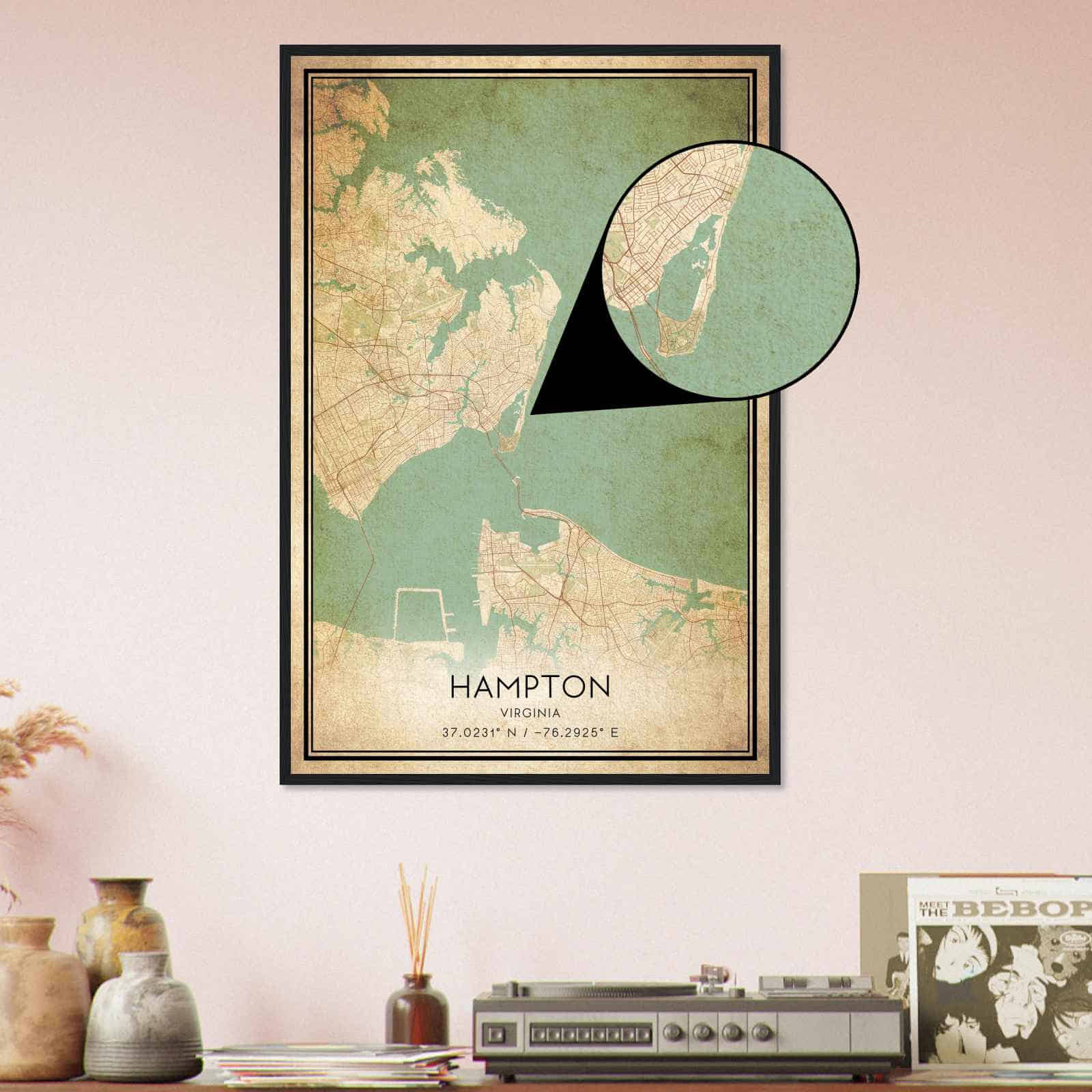 Deerfield Kansas Map Poster, Modern Home Decor Wall Art Print (Copy)