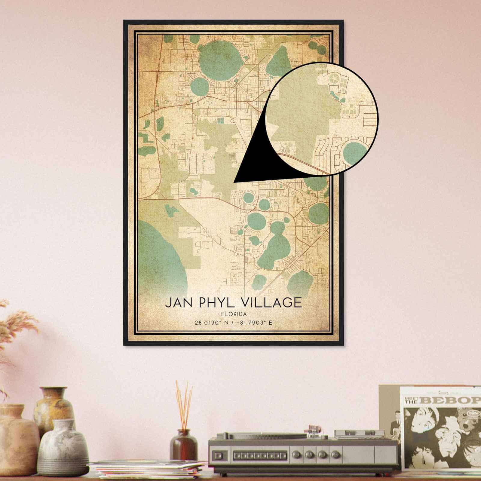 Deerfield Kansas Map Poster, Modern Home Decor Wall Art Print (Copy)