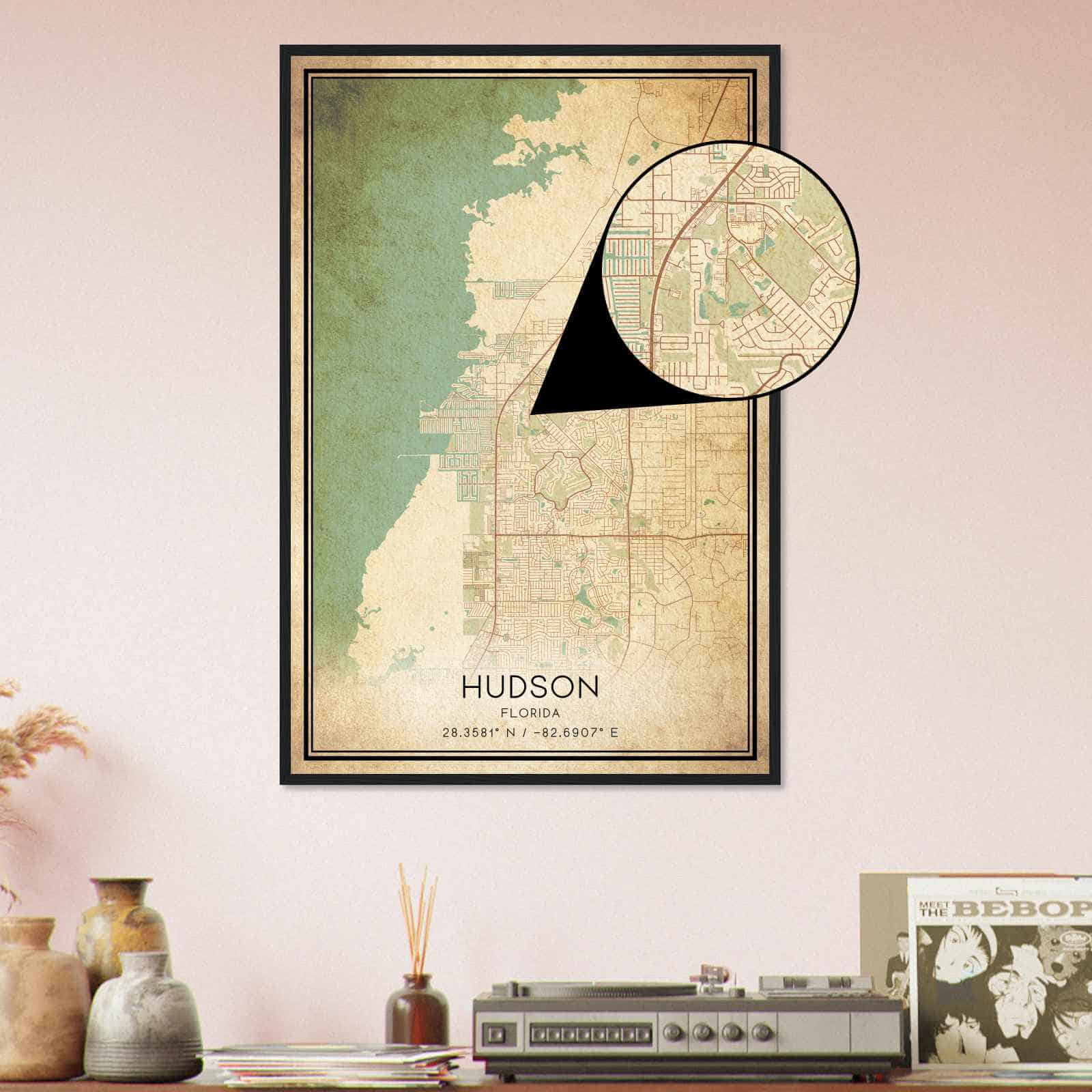 Deerfield Kansas Map Poster, Modern Home Decor Wall Art Print (Copy)