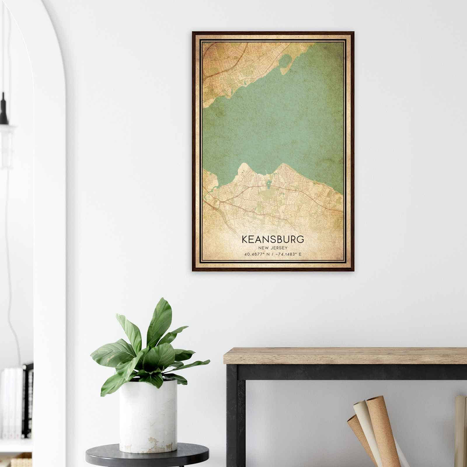 Deerfield Kansas Map Poster, Modern Home Decor Wall Art Print (Copy)