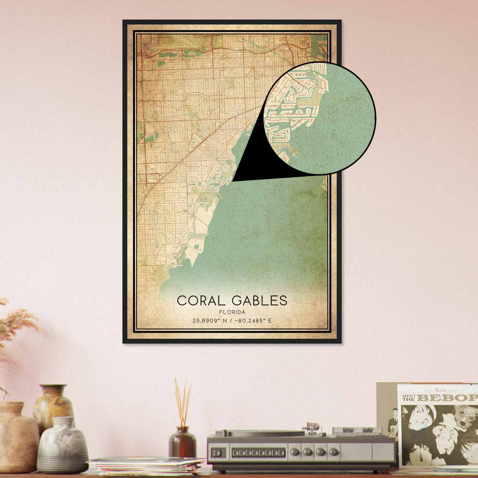 Deerfield Kansas Map Poster, Modern Home Decor Wall Art Print (Copy)