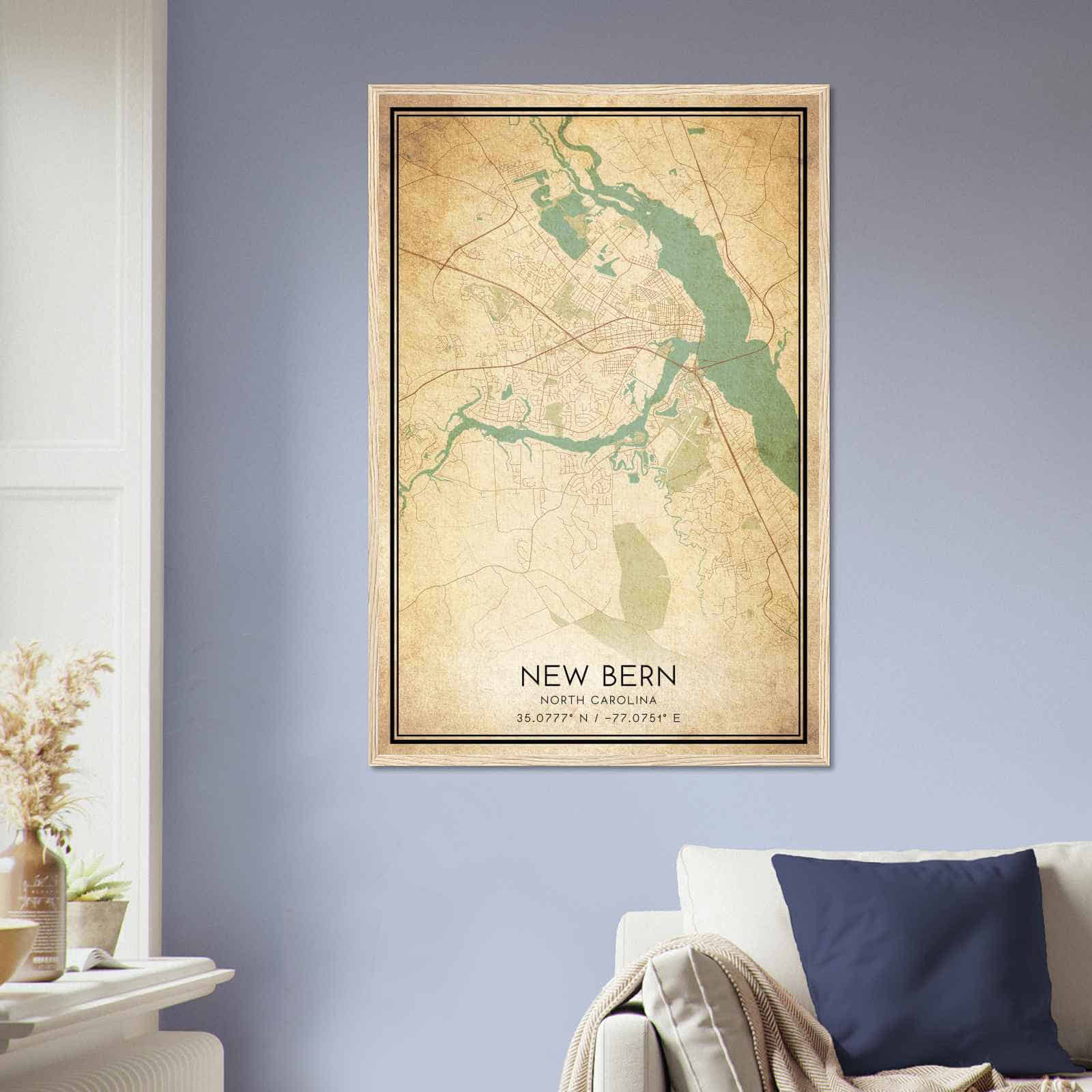 Deerfield Kansas Map Poster, Modern Home Decor Wall Art Print (Copy)