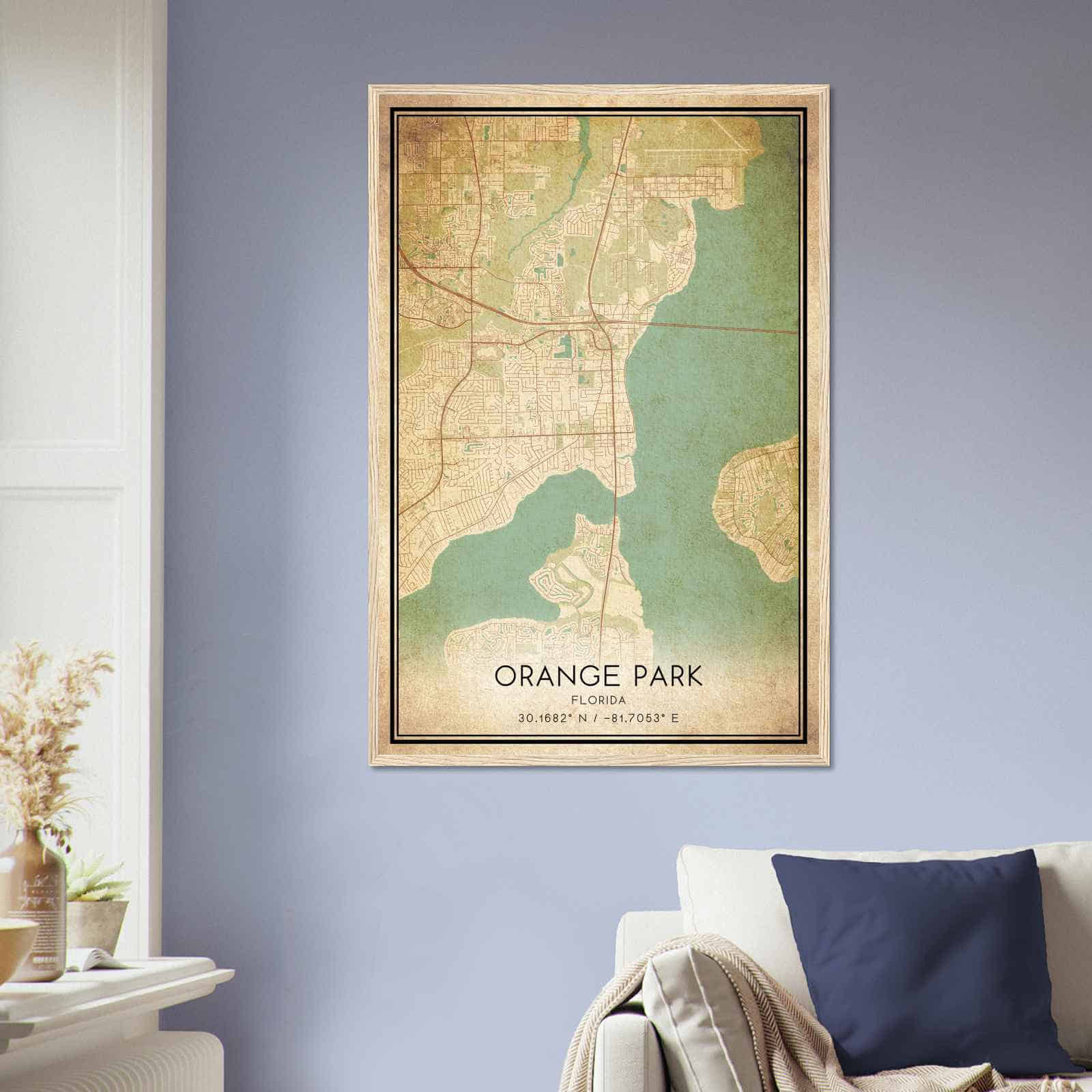 Deerfield Kansas Map Poster, Modern Home Decor Wall Art Print (Copy)