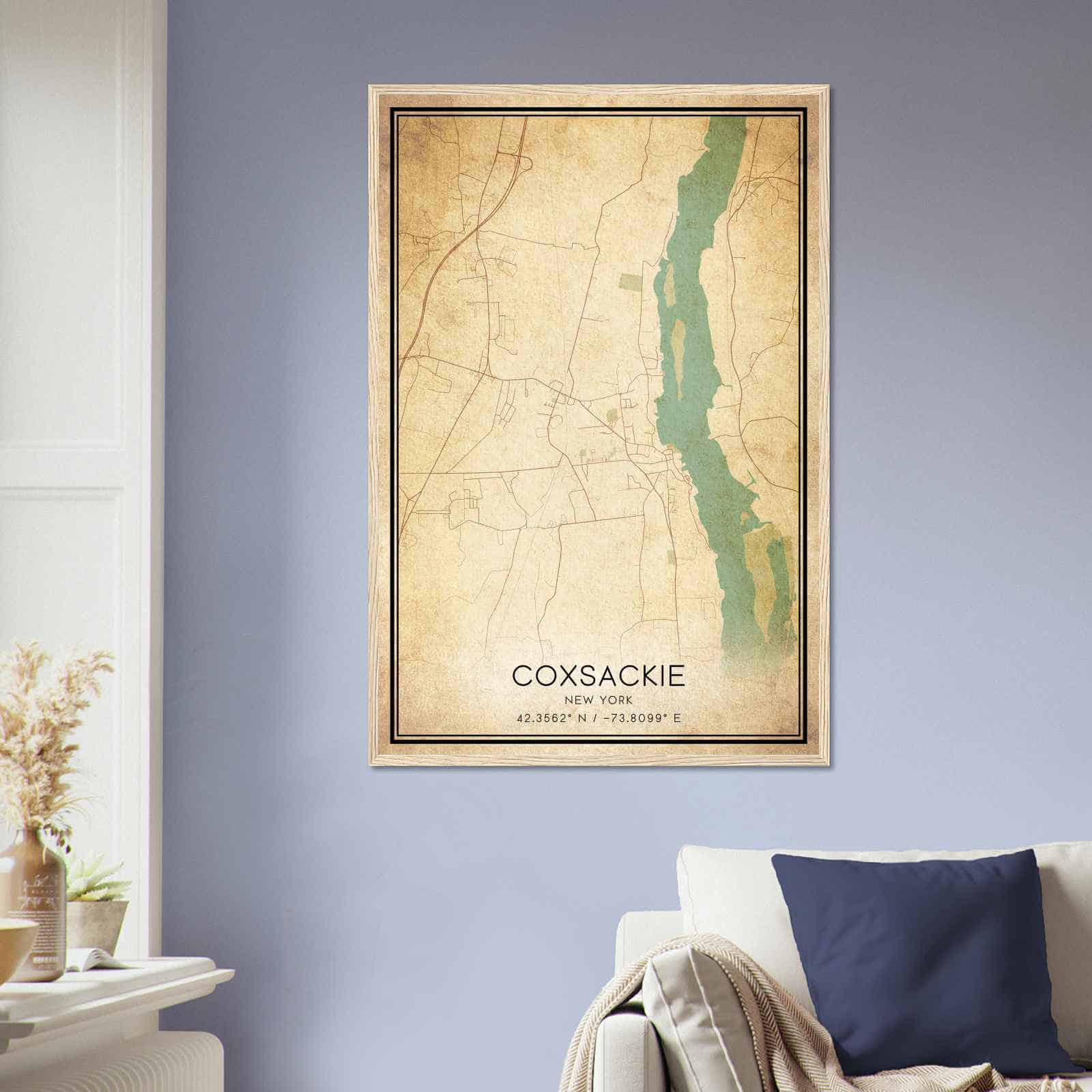 Deerfield Kansas Map Poster, Modern Home Decor Wall Art Print (Copy)