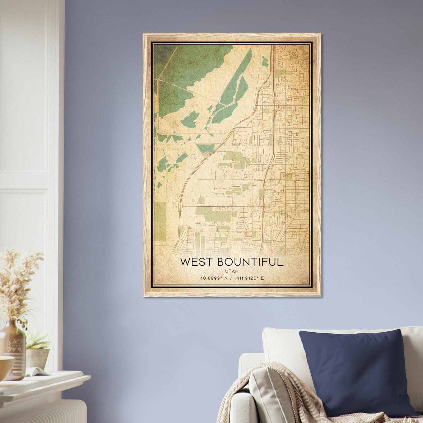 Deerfield Kansas Map Poster, Modern Home Decor Wall Art Print (Copy)