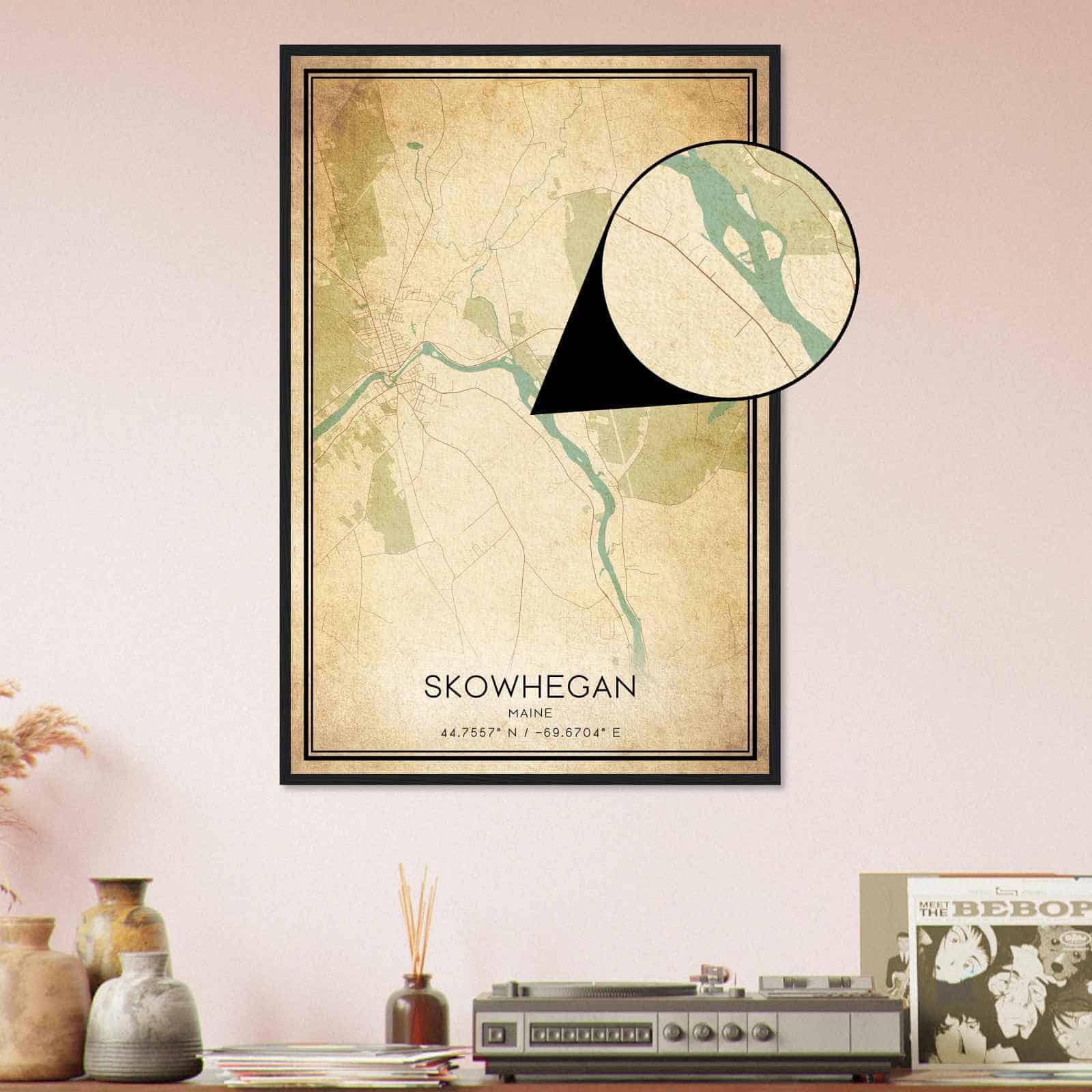 Deerfield Kansas Map Poster, Modern Home Decor Wall Art Print (Copy)