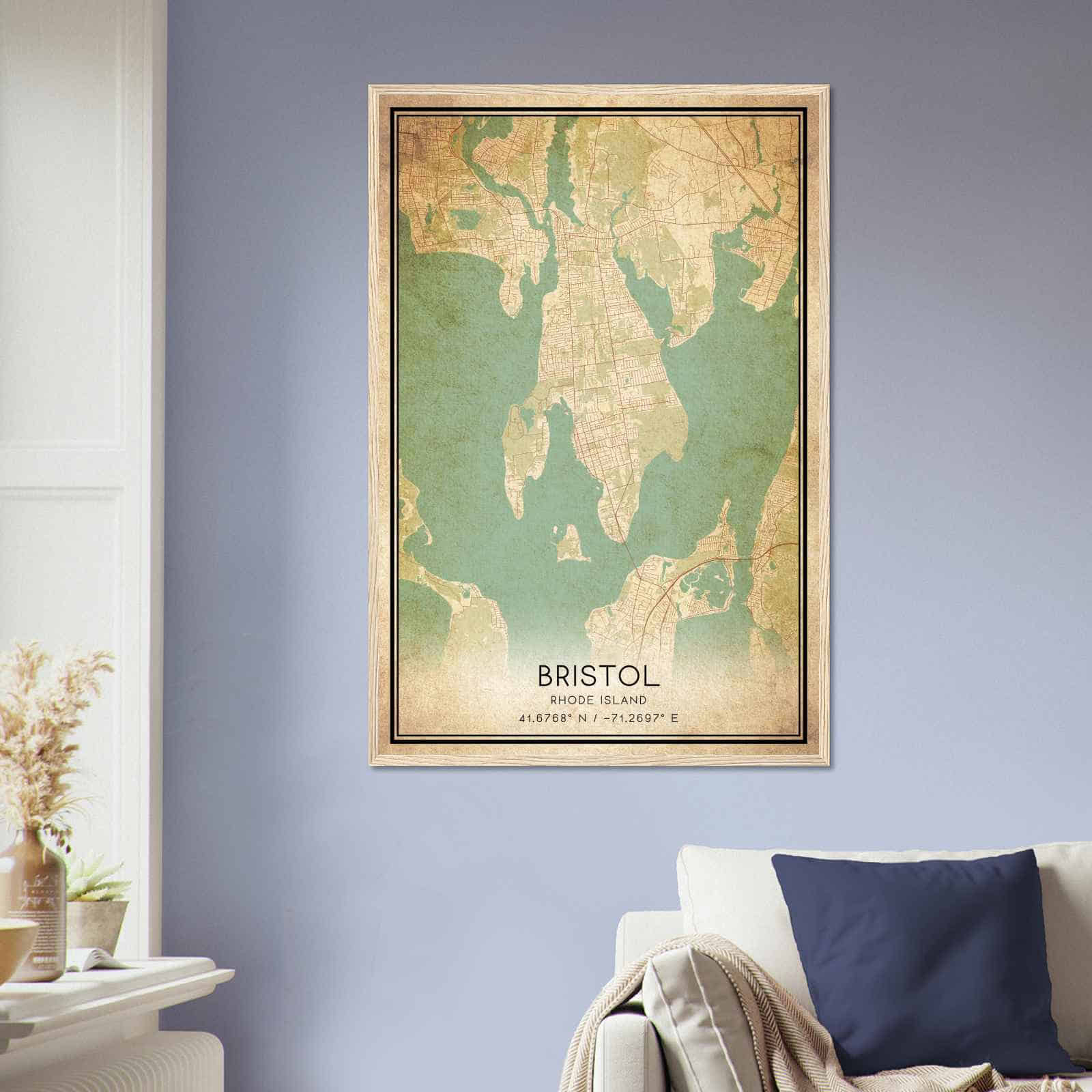 Deerfield Kansas Map Poster, Modern Home Decor Wall Art Print (Copy)