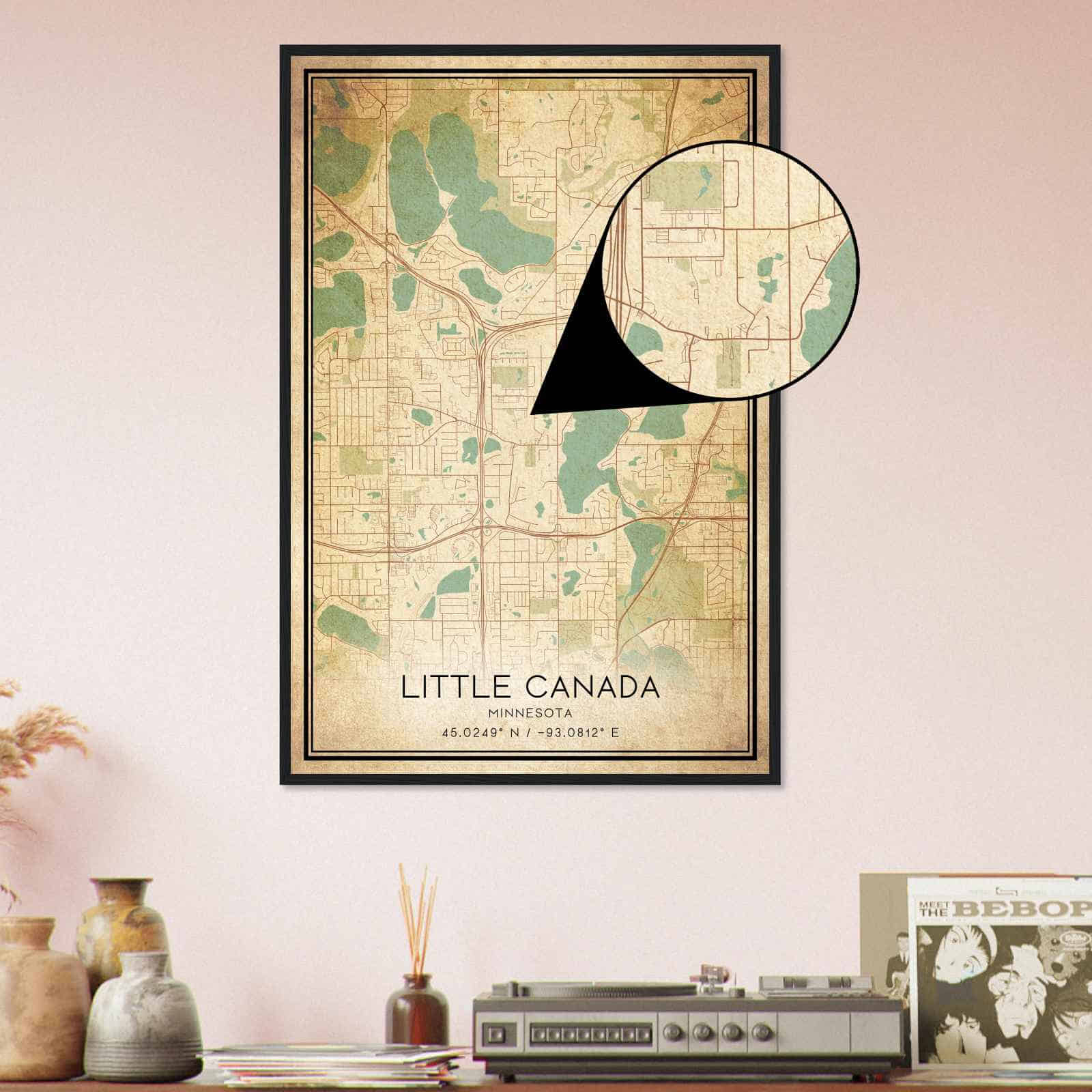 Deerfield Kansas Map Poster, Modern Home Decor Wall Art Print (Copy)