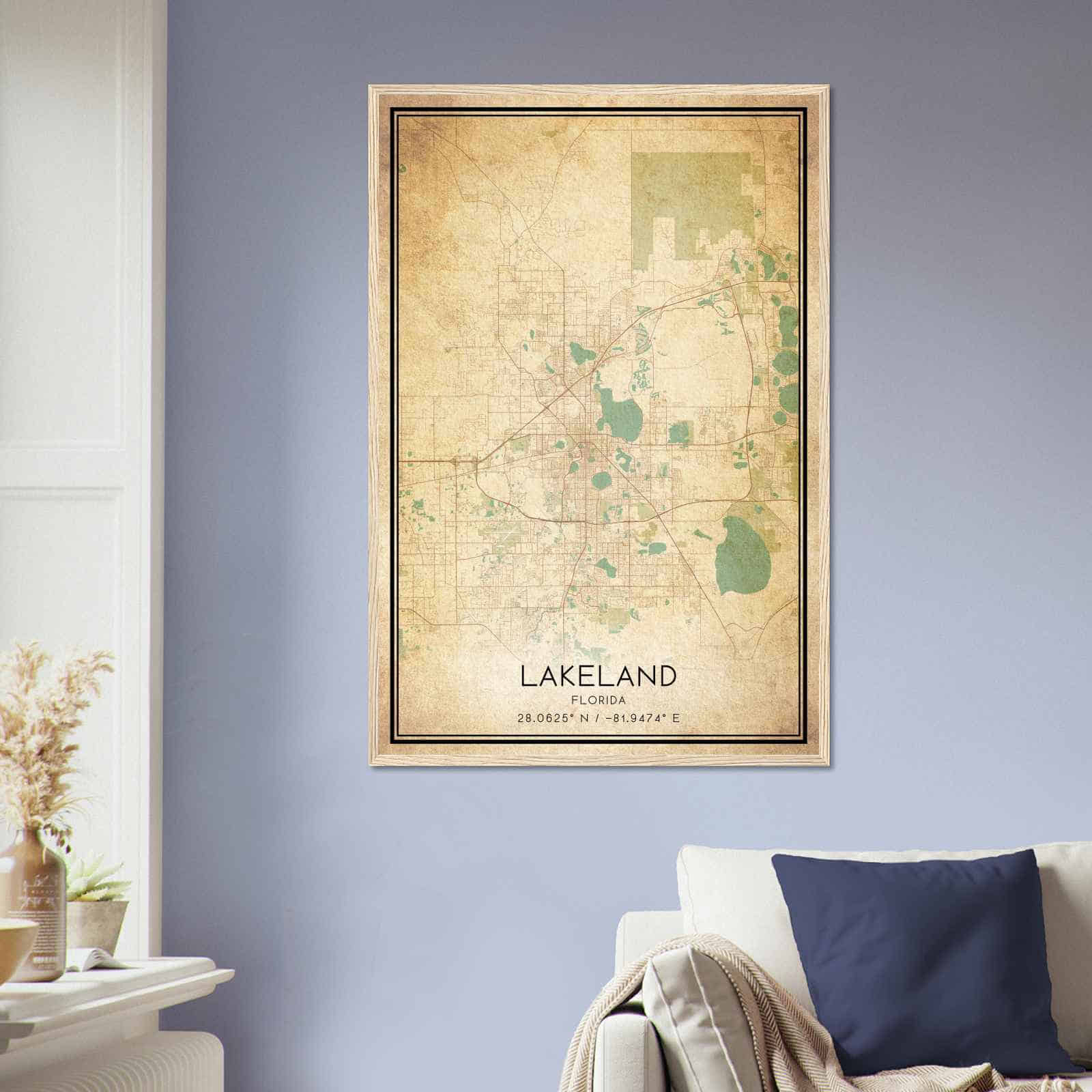 Deerfield Kansas Map Poster, Modern Home Decor Wall Art Print (Copy)