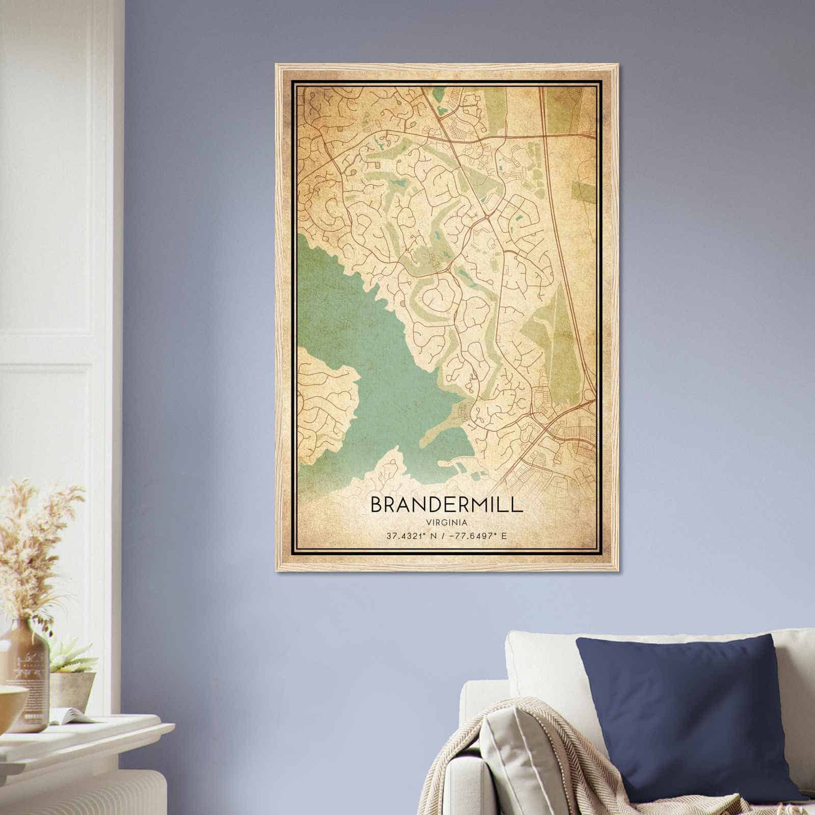 Deerfield Kansas Map Poster, Modern Home Decor Wall Art Print (Copy)