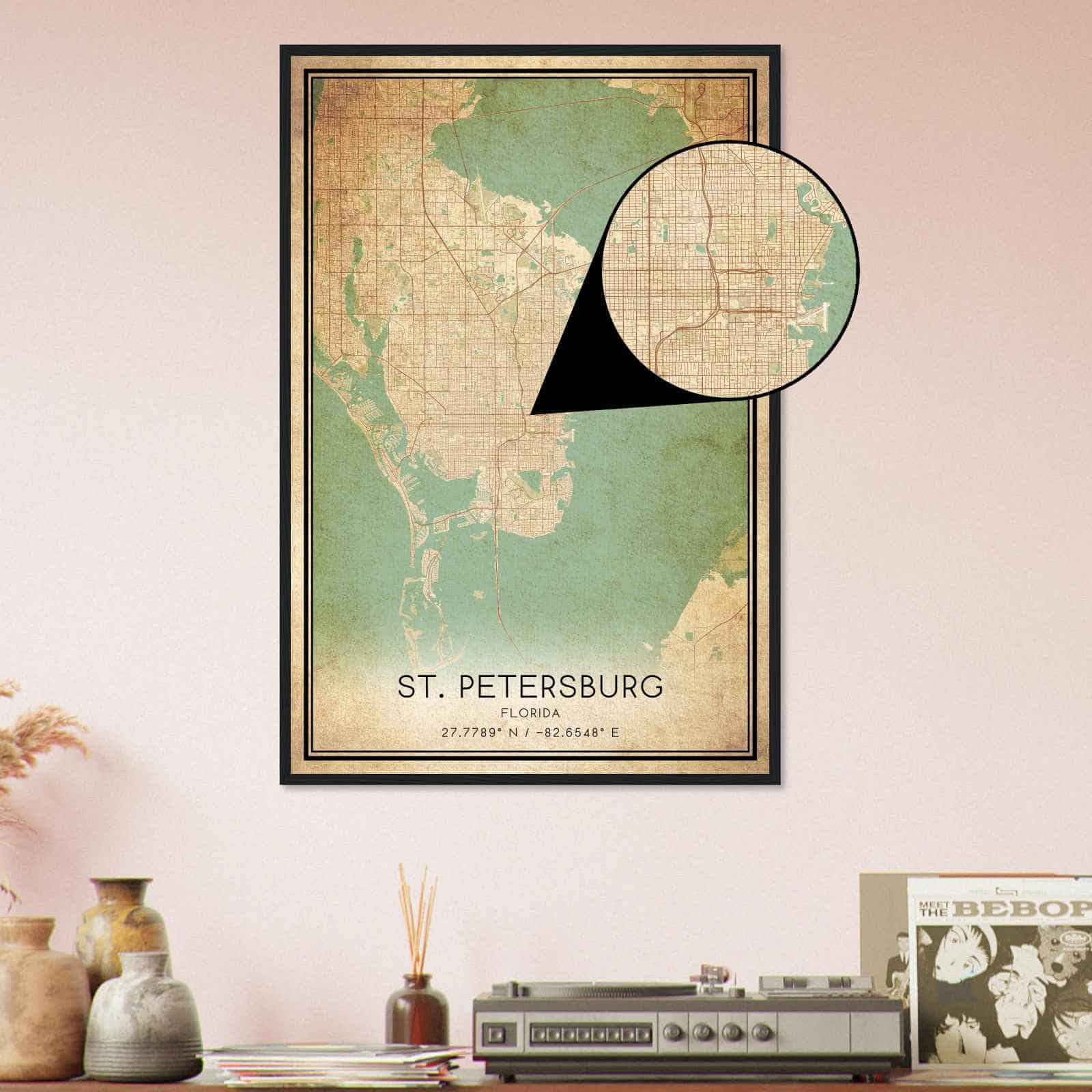 Deerfield Kansas Map Poster, Modern Home Decor Wall Art Print (Copy)